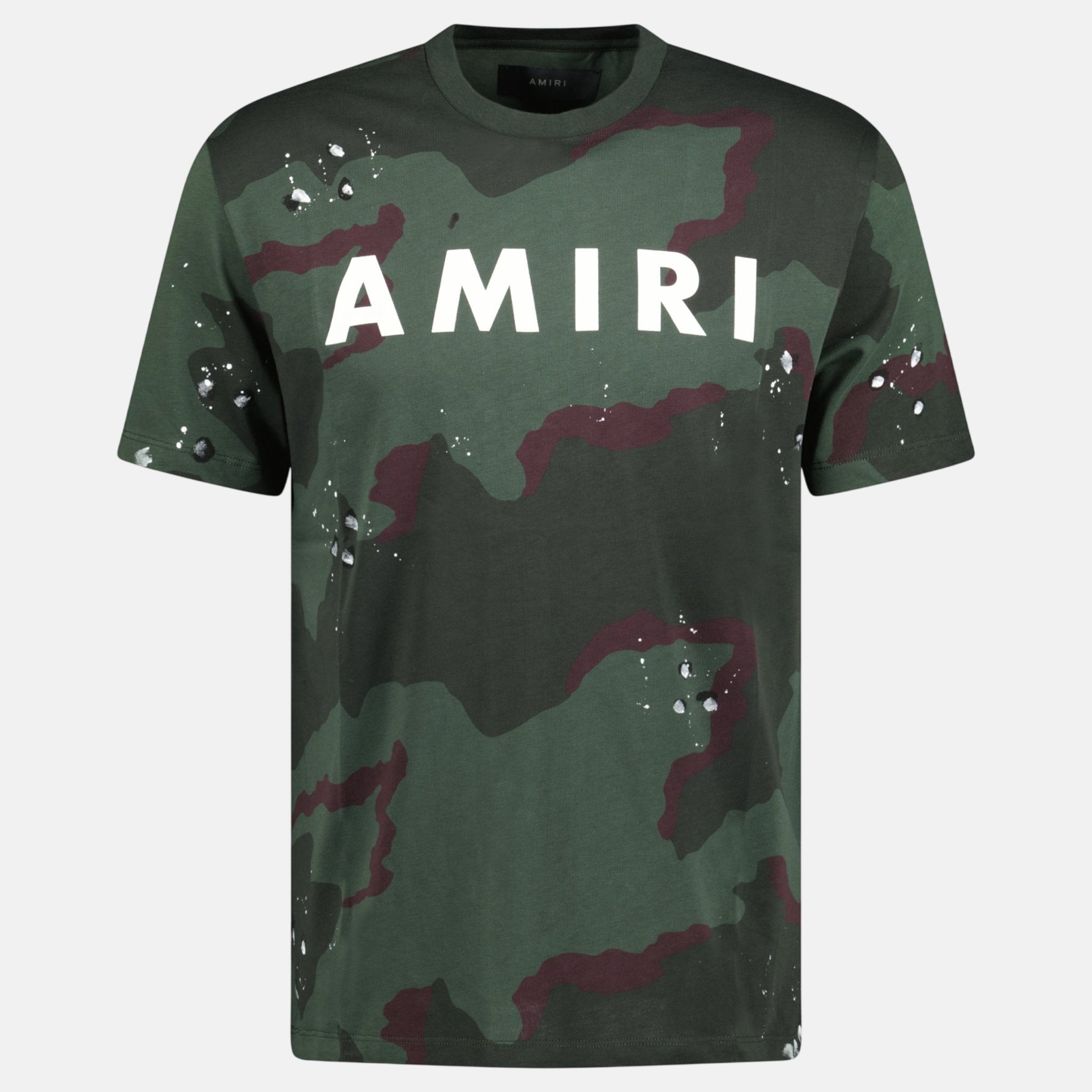 Amiri Army Logo T-Shirt Camo Green | Studio DOS