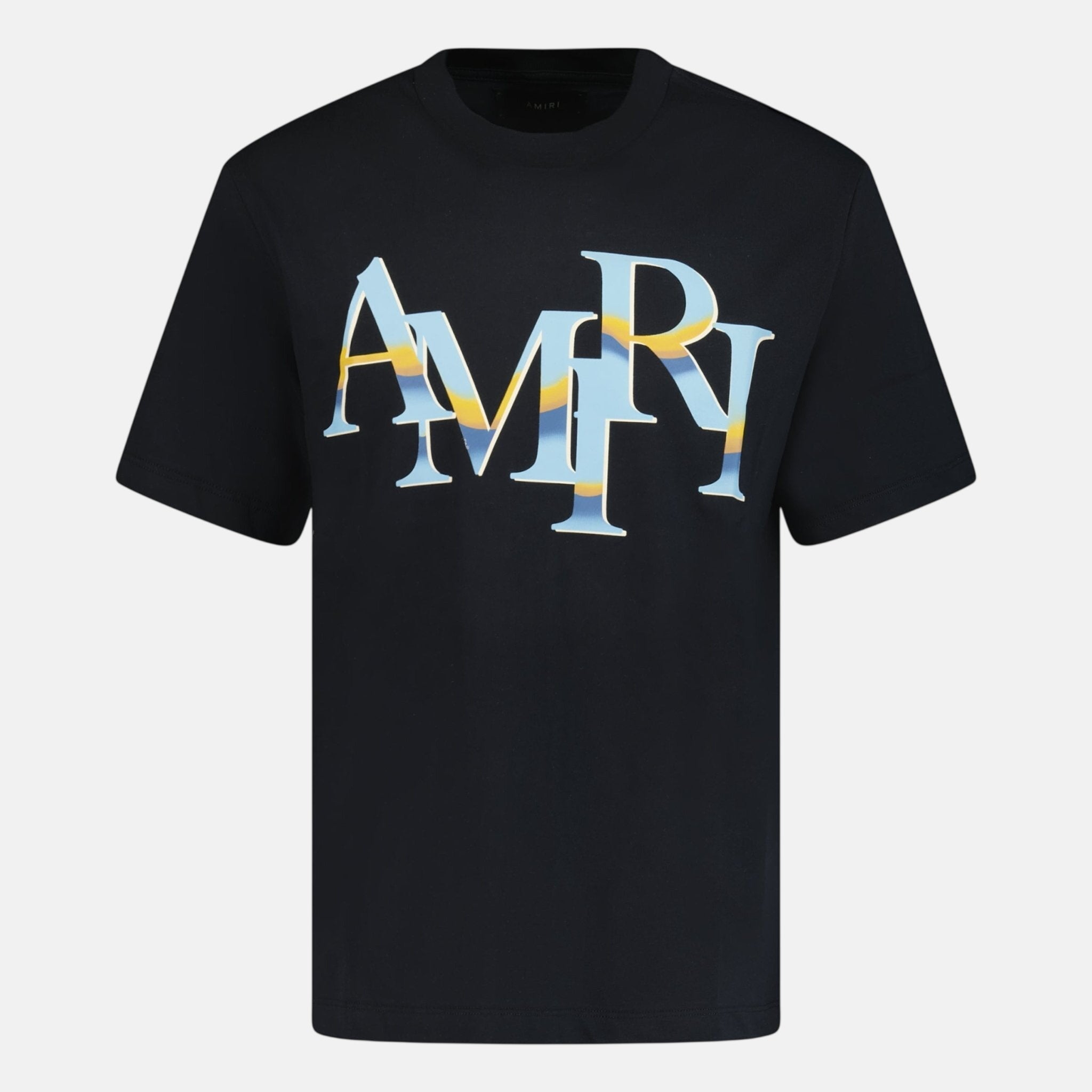 Amiri Staggered Chrome Print T-Shirt Black | Studio DOS