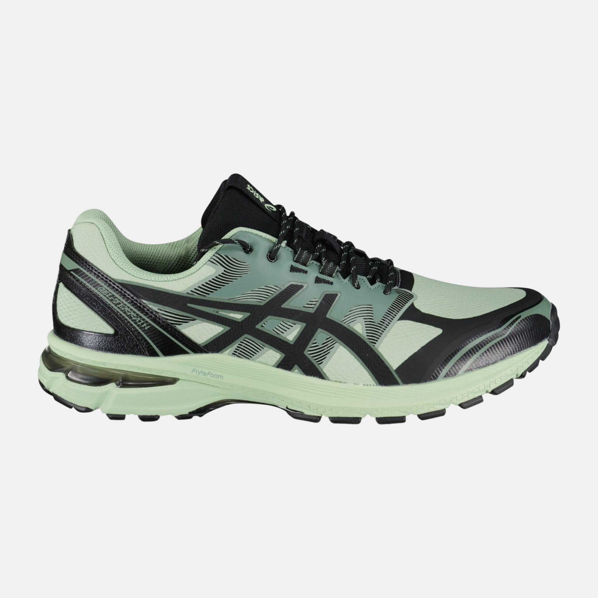 Asics GEL TERRAIN 300 Trainers Jade Green Black | Studio DOS
