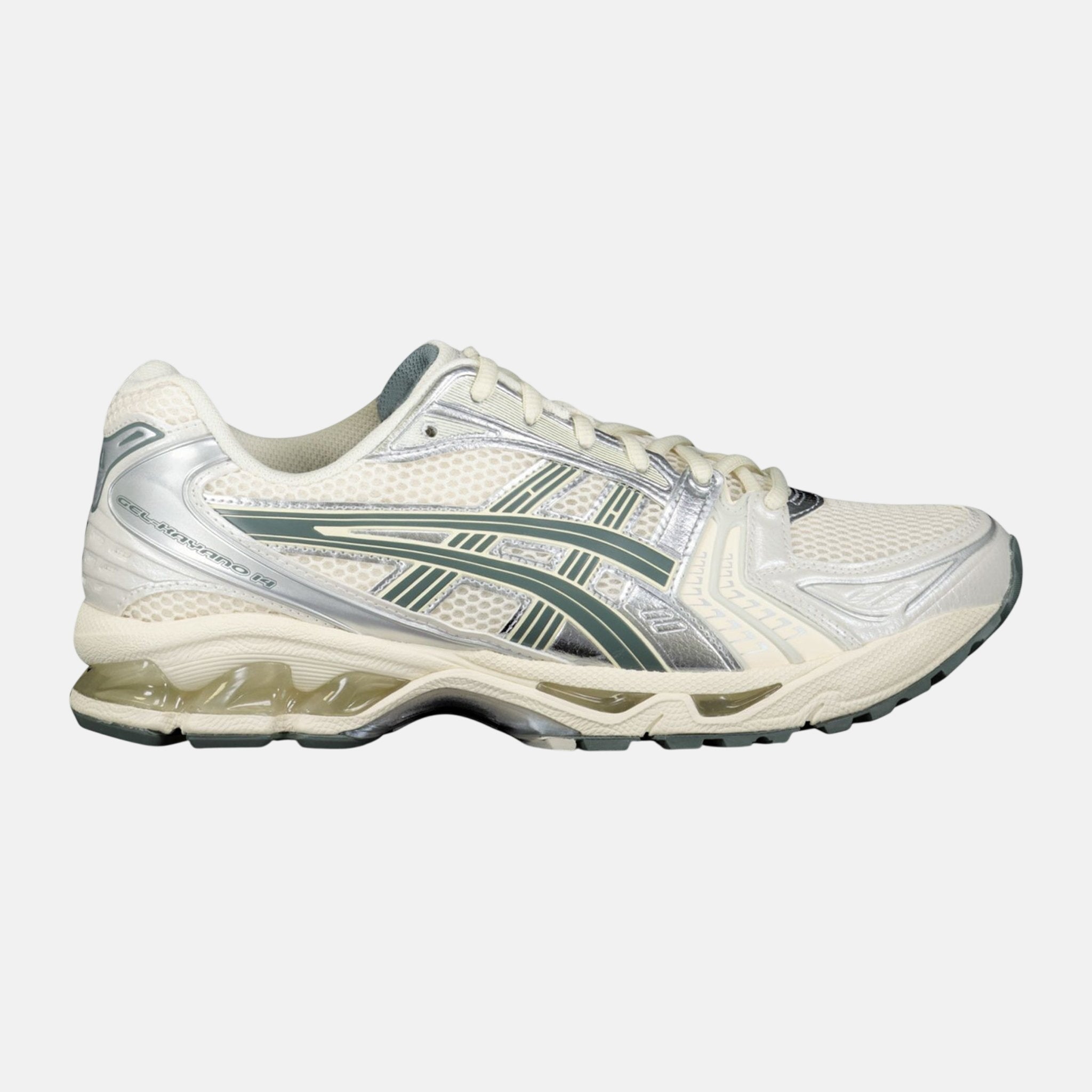Asics Womens GEL KAYANO 14 Trainers Birch Silver Green | Studio DOS