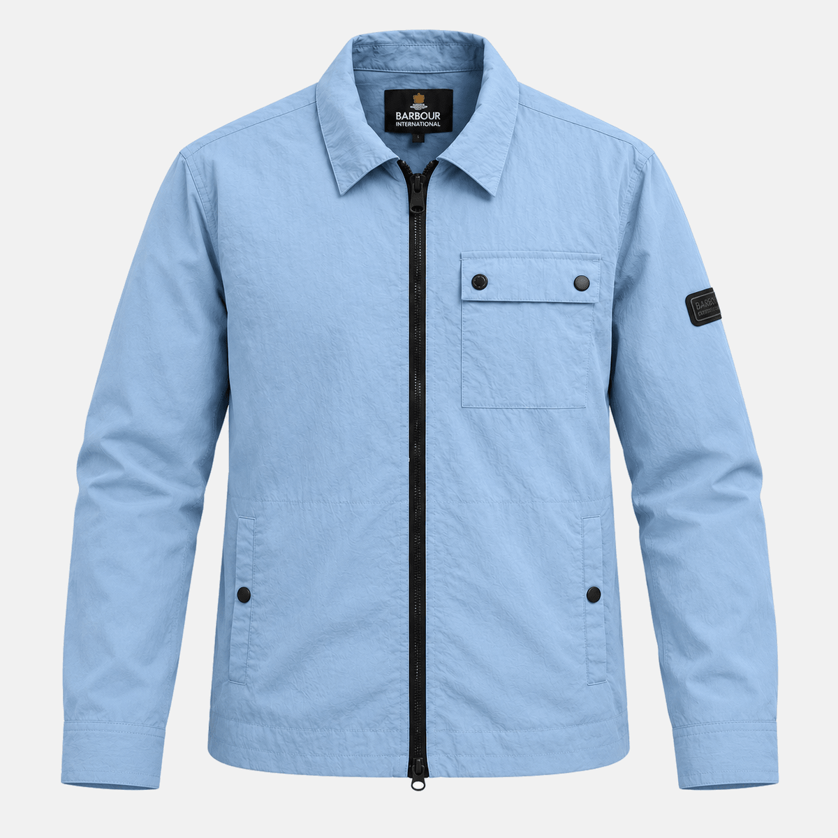 Barbour International Inline Overshirt Powder Blue | Studio DOS