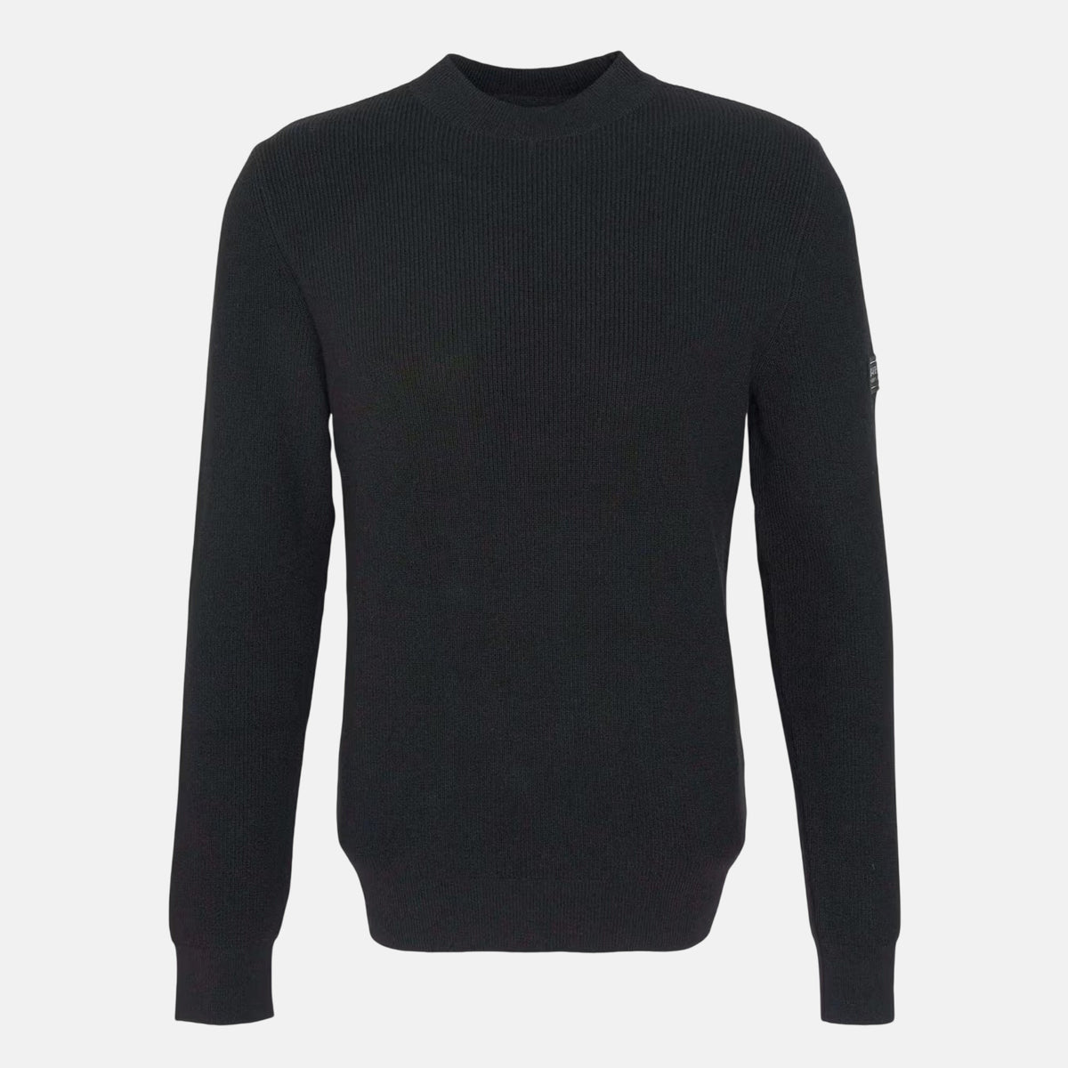 Barbour International Mens Crawley Crew Neck Jumper Black | Studio DOS