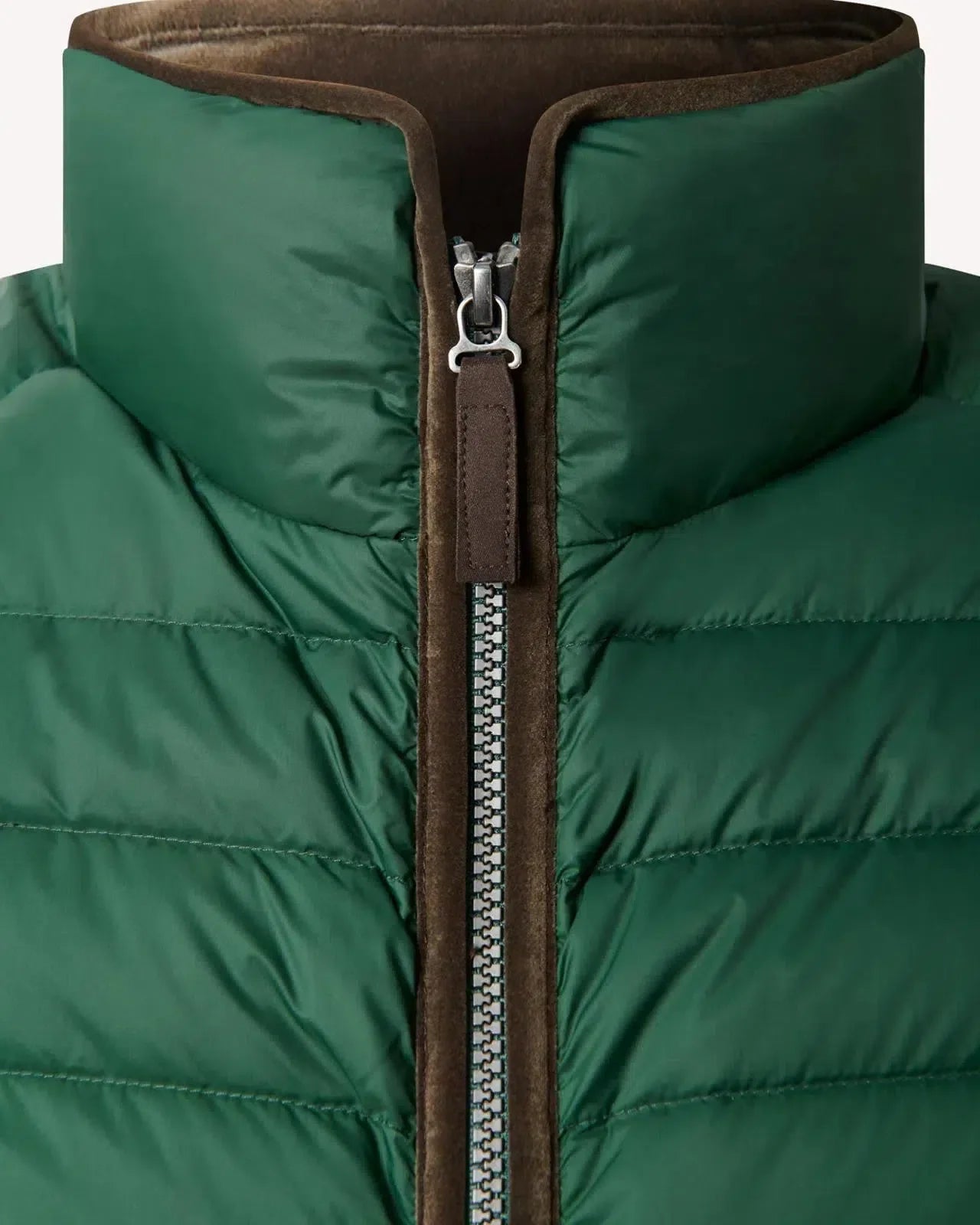 Bernard Weatherill Contrast Trim Quilted Gilet Thyme Green | Studio DOS