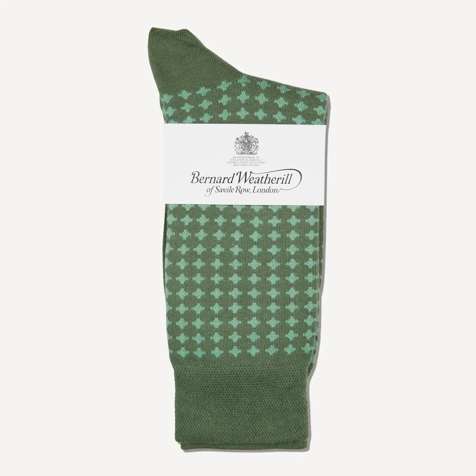 Bernard Weatherill Diamond Socks Bronze Green | Studio DOS