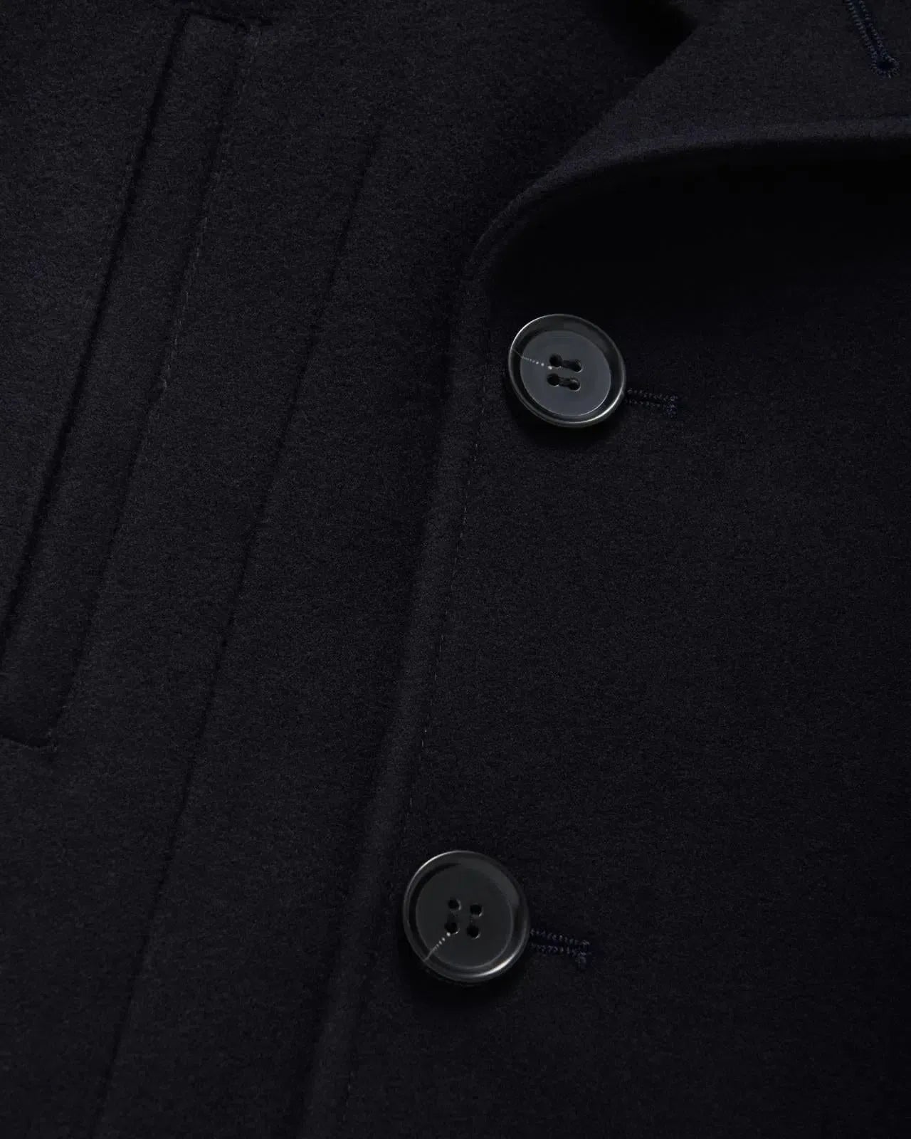 Bernard Weatherill Double Breasted Wool Peacoat Jacket Navy Blue | Studio DOS