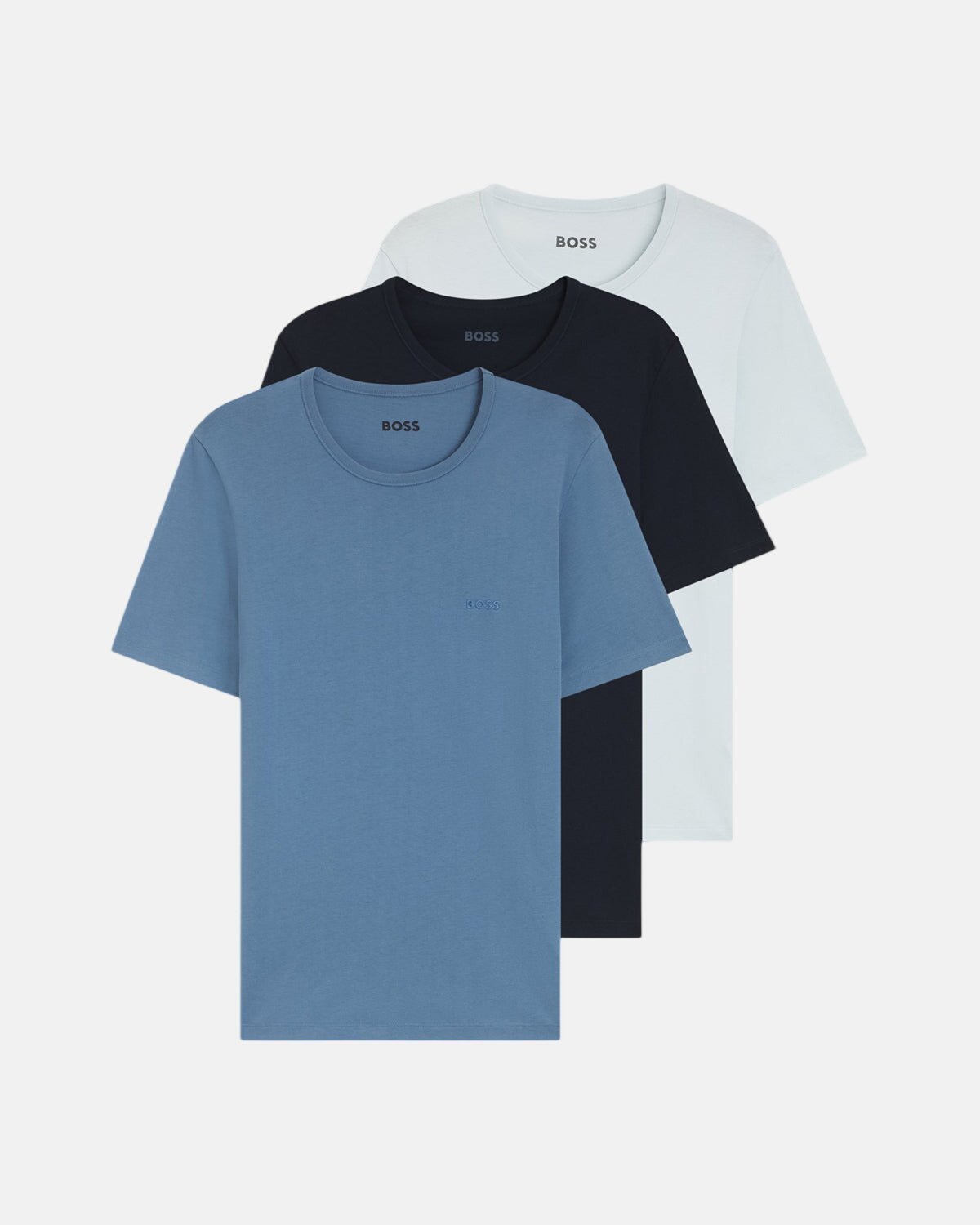 BOSS 3-Pack Cotton T-Shirts Sky Navy Blue | Studio DOS