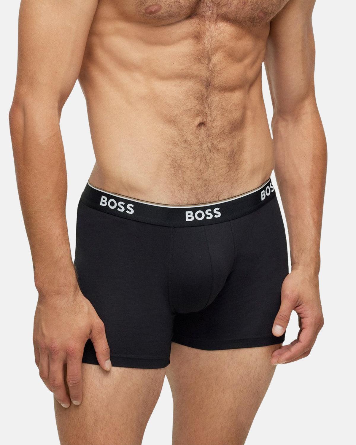 BOSS 3 PACK POWER BOXER BRIEFS BLACK | Studio DOS