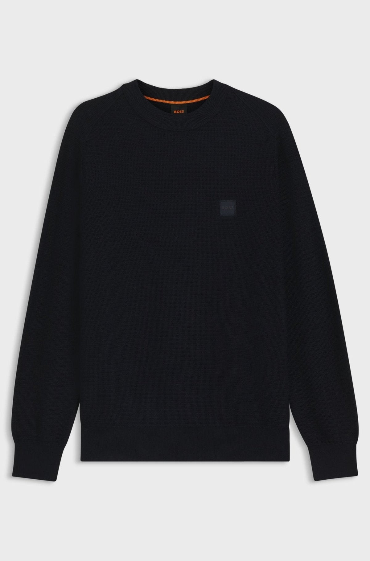 BOSS Anion Piqué Knit Jumper Dark Blue | Studio DOS