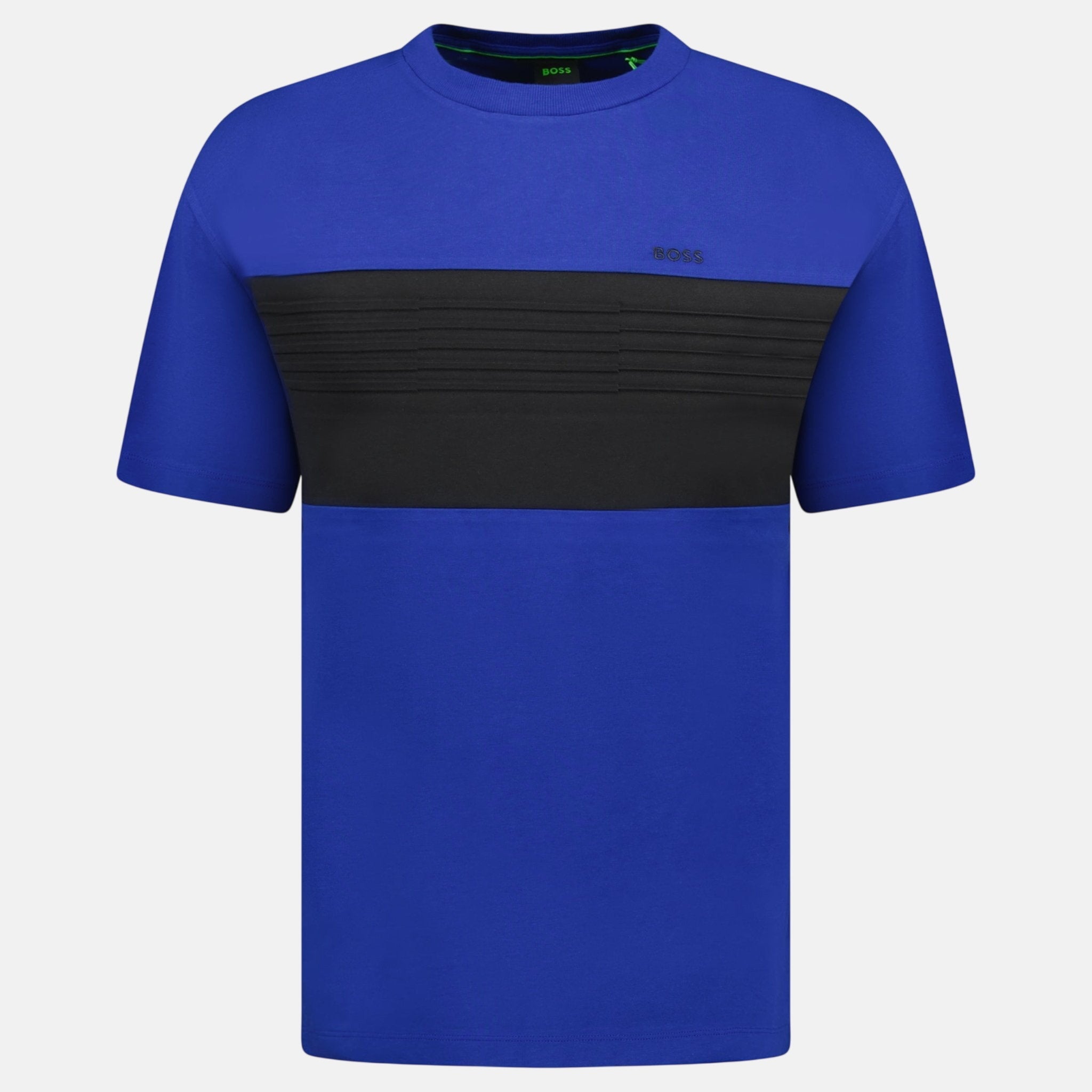 BOSS Colour Block T-Shirt Blue Black | Studio DOS
