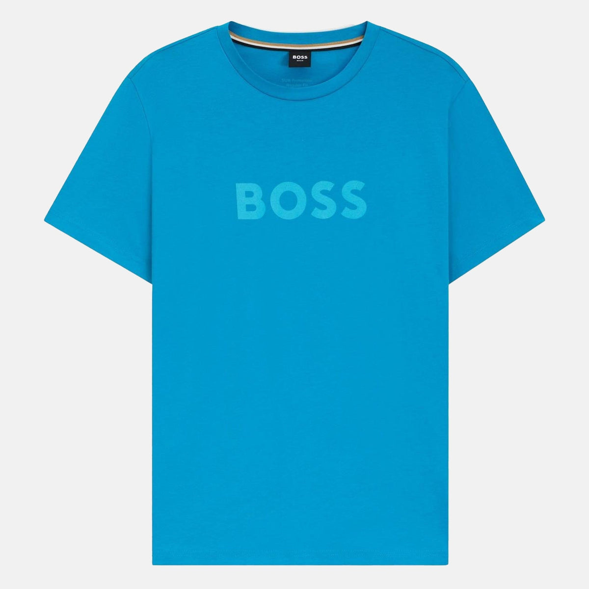 BOSS Contrast Logo RN T-Shirt Turquoise/Aqua | Studio DOS