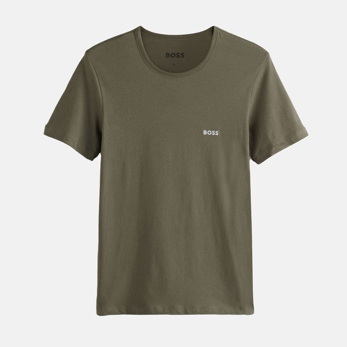 BOSS Cotton Basic T-Shirt Khaki Green | Studio DOS