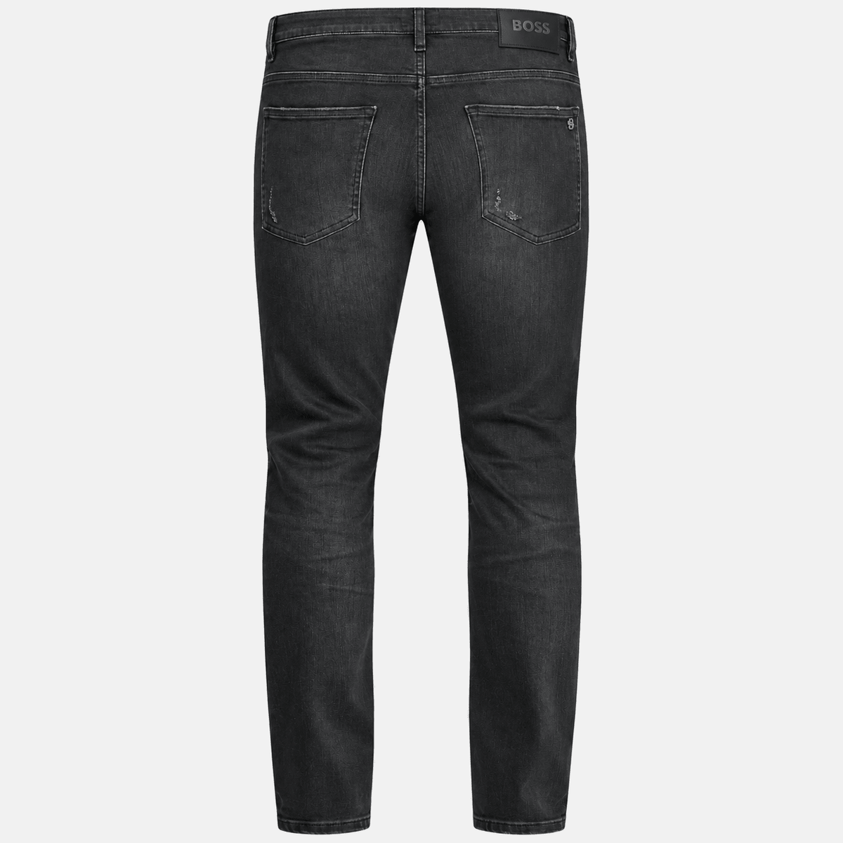 BOSS Delaware Distressed Soft Motion Slim Fit Jeans Dark Grey | Studio DOS