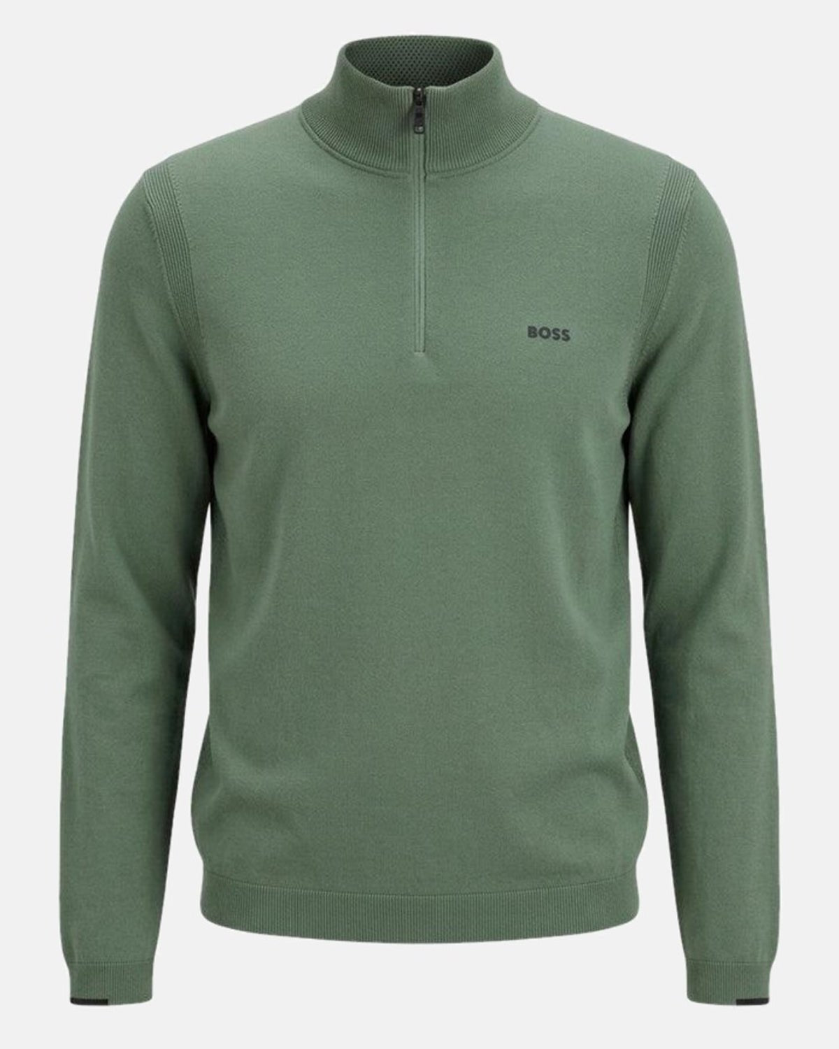BOSS Ever-X Zip Neck Jumper Green | Studio DOS