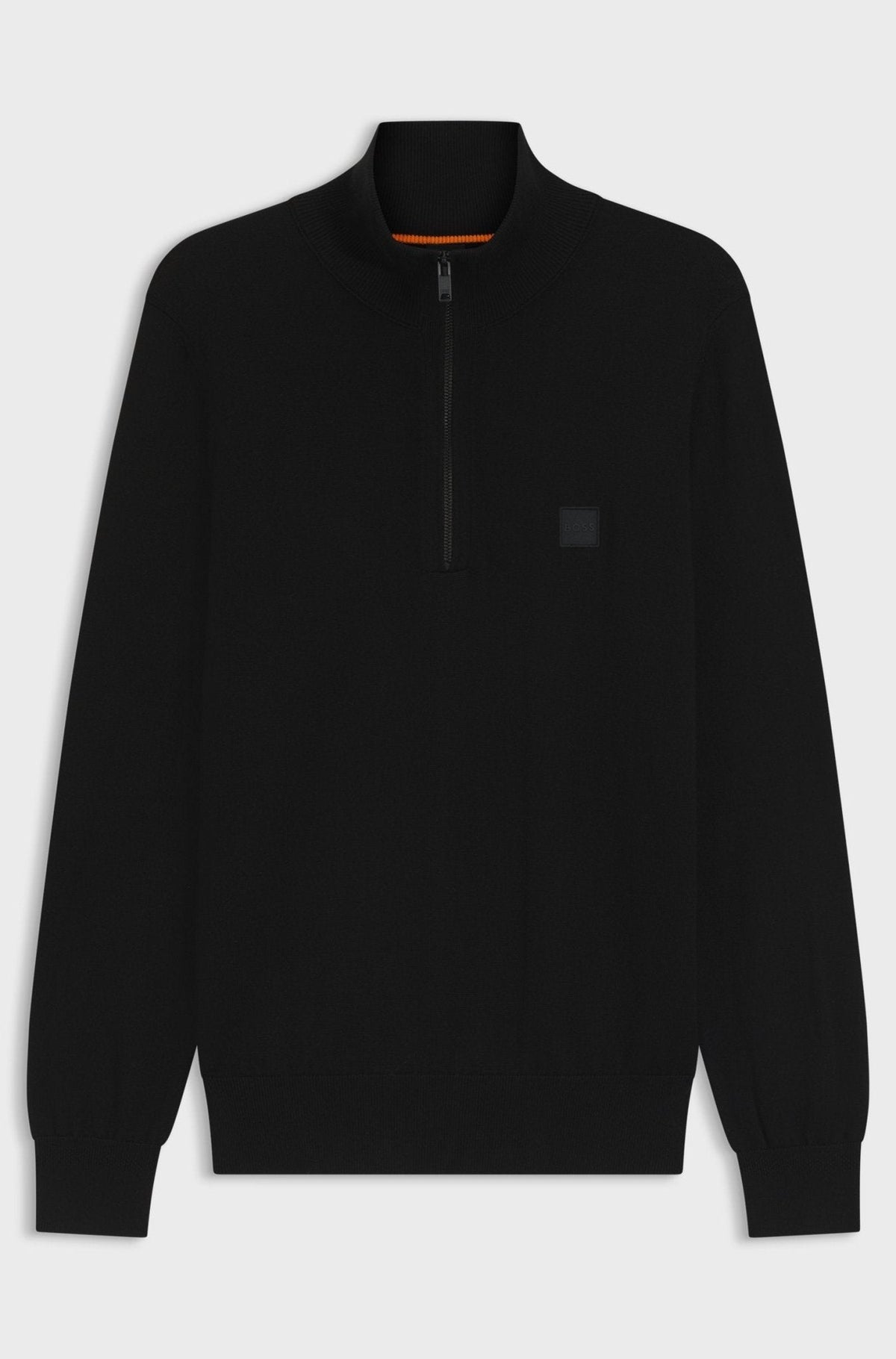 BOSS Kanobix Zip Neck Jumper Black | Studio DOS