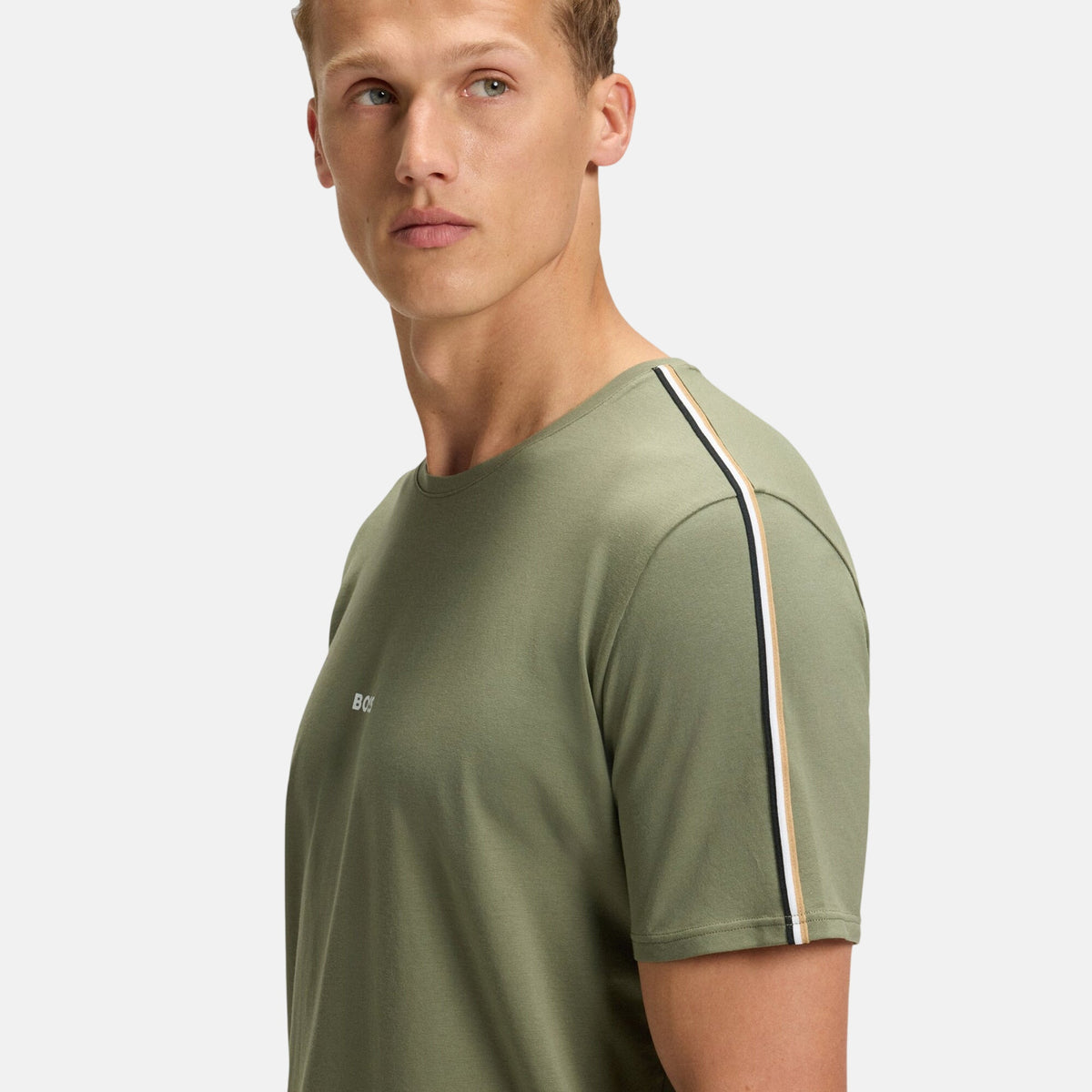 BOSS Mens Lightweight Unique T-Shirt Green | Studio DOS
