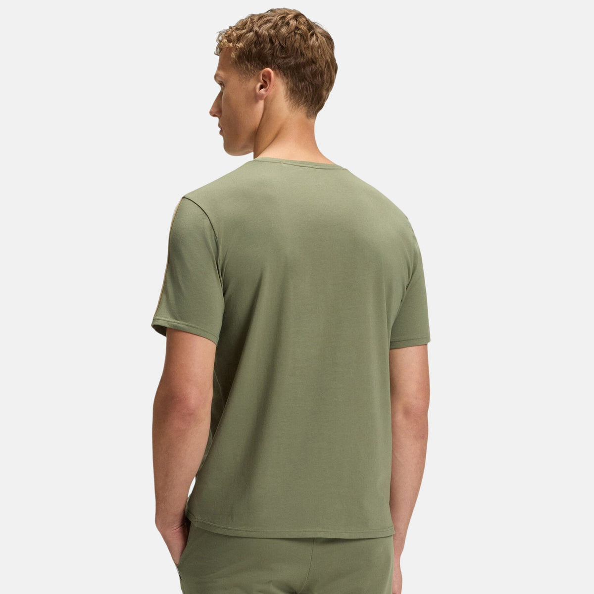BOSS Mens Lightweight Unique T-Shirt Green | Studio DOS