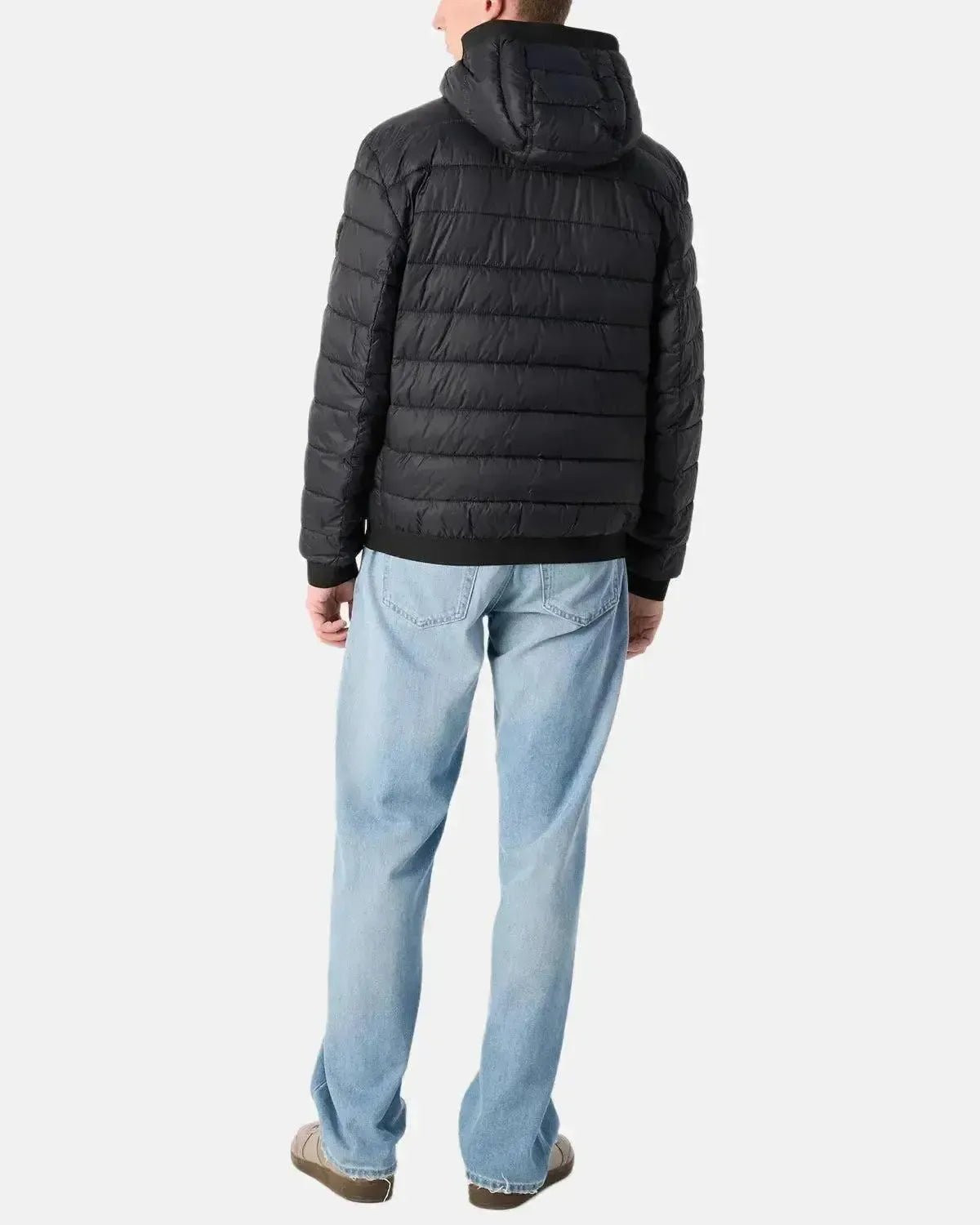 BOSS MENS ODENIS HOODED PUFFER JACKET BLACK | Studio DOS