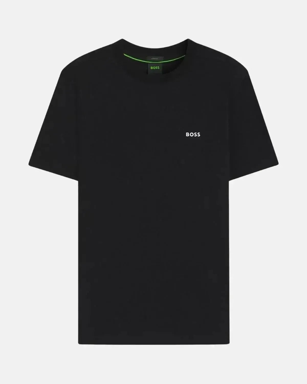 BOSS MENS STRETCH COTTON LOGO T - SHIRT BLACK | Studio DOS