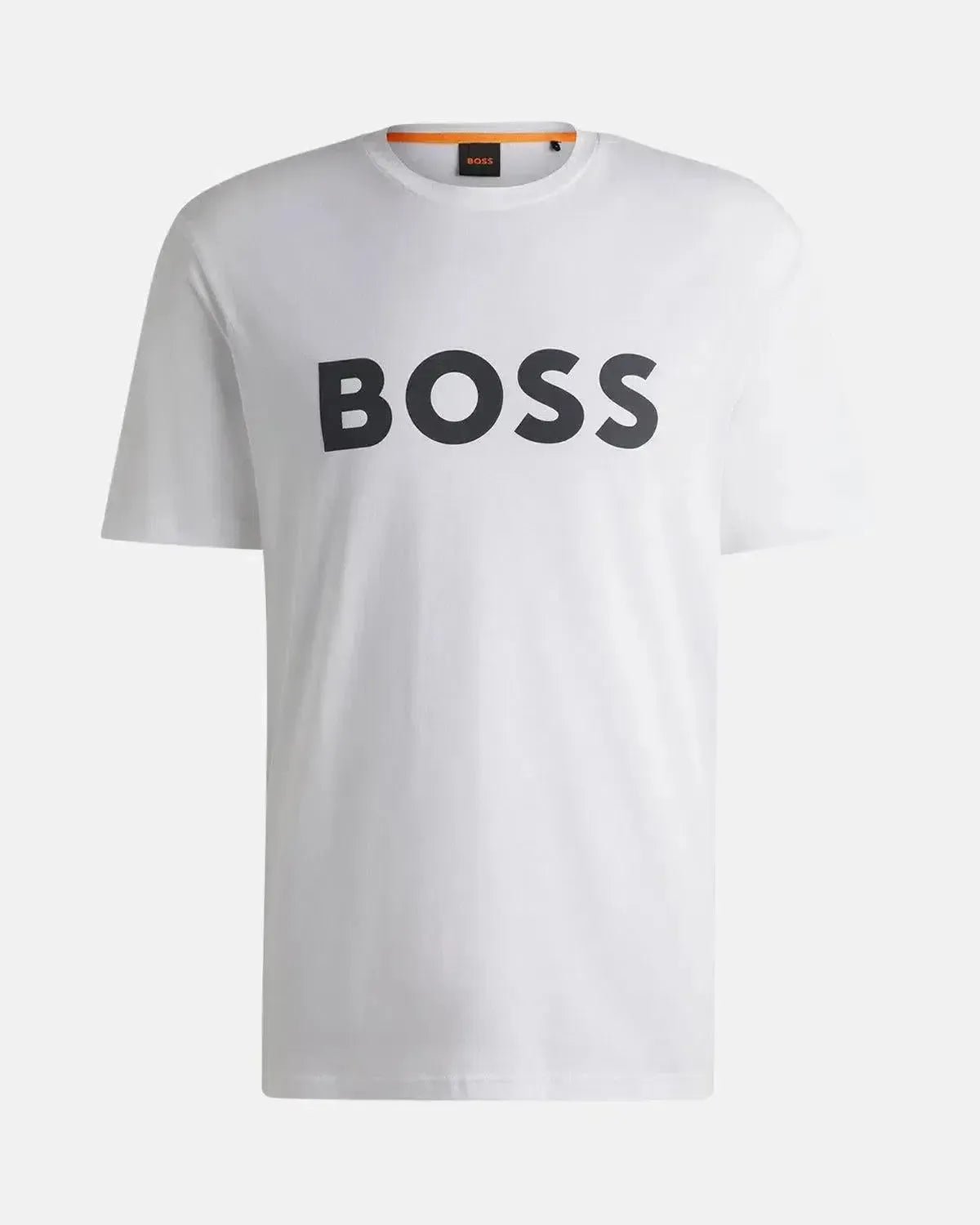 BOSS MENS THINKING 1 RUBBER PRINT LOGO T - SHIRT WHITE | Studio DOS