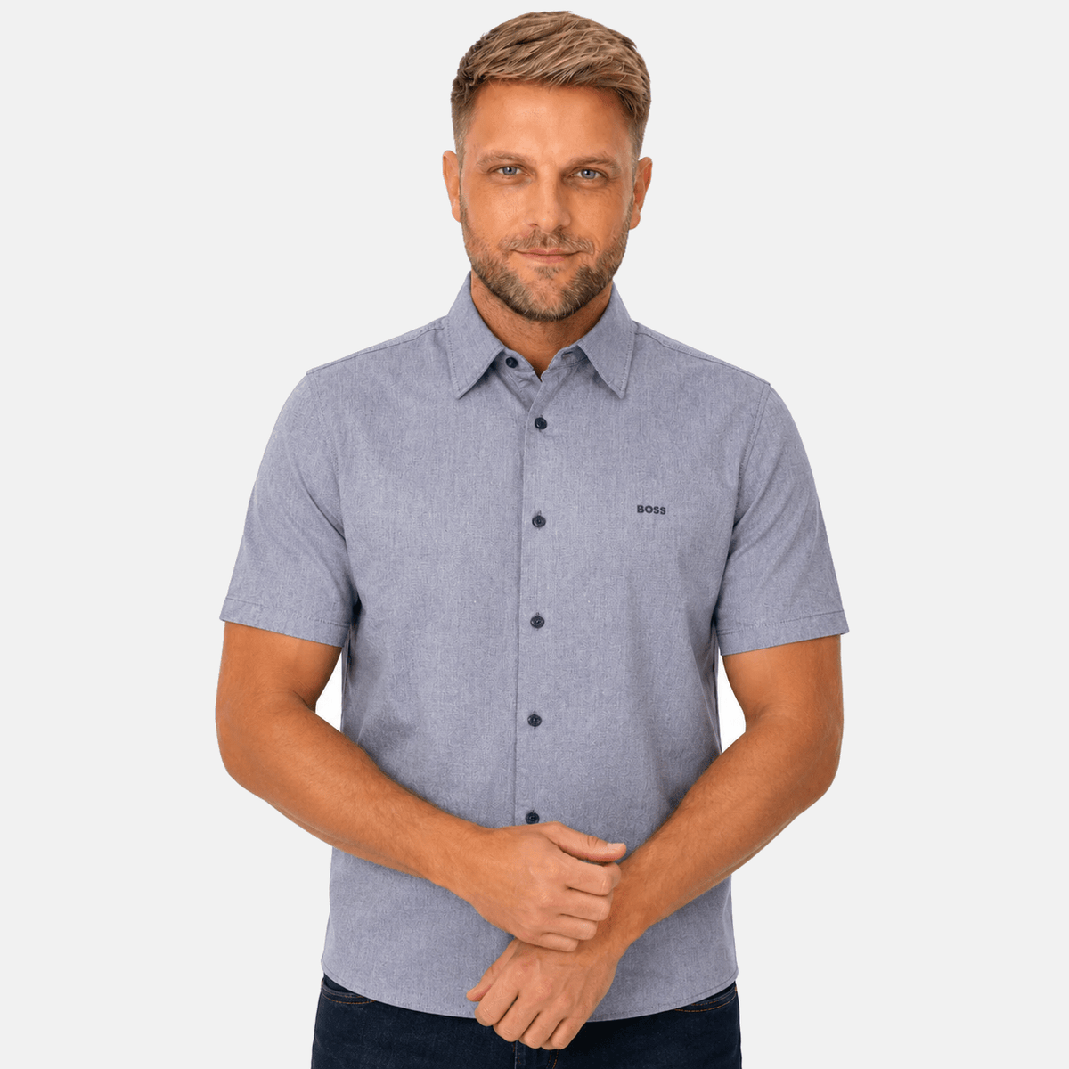 BOSS Rash Shirt Navy | Studio DOS