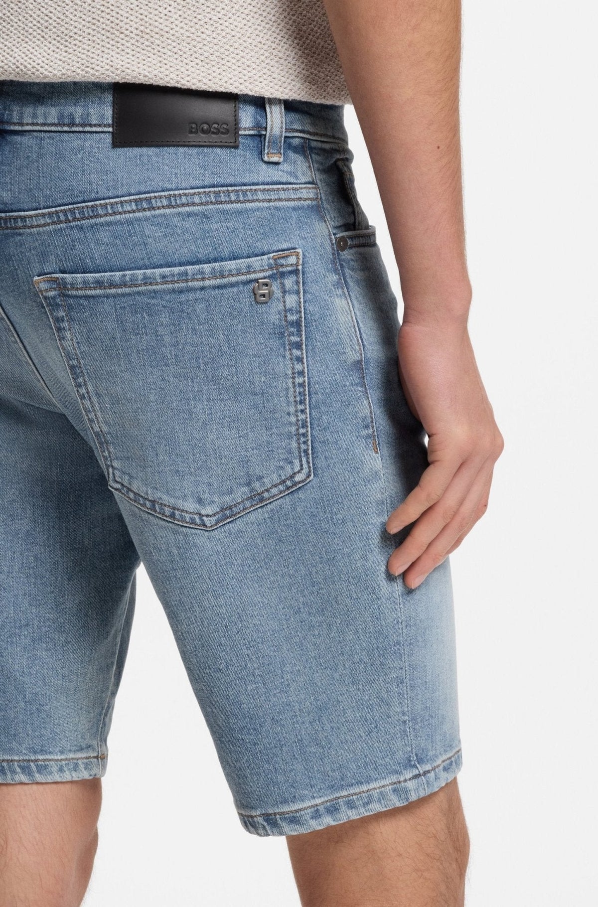BOSS Re.Maine Denim Shorts Light Blue | Studio DOS