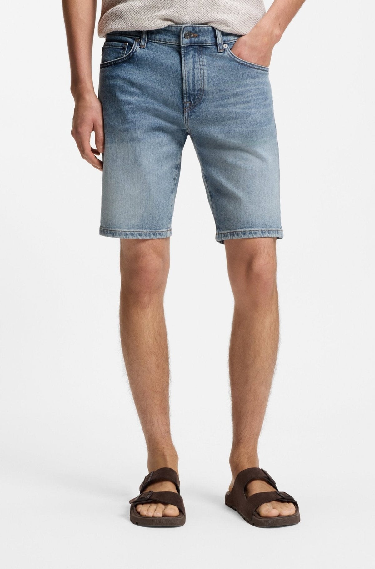 BOSS Re.Maine Denim Shorts Light Blue | Studio DOS