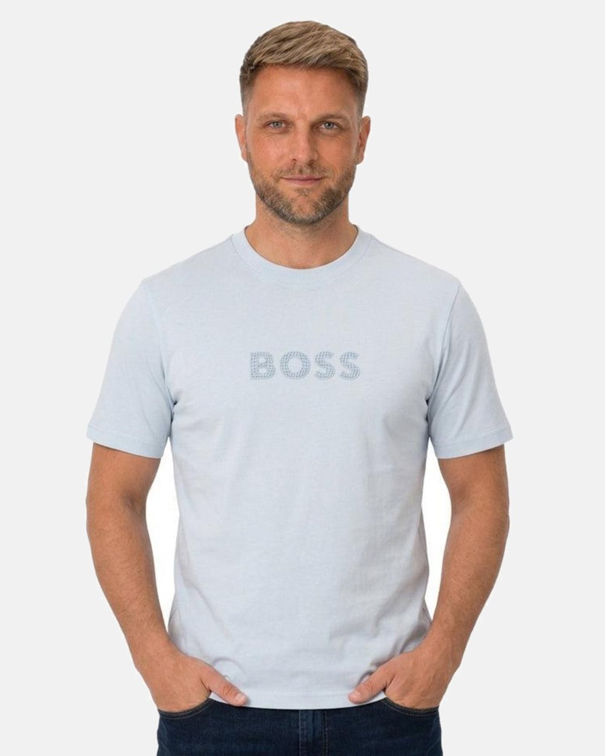 BOSS Terrace Logo T-Shirt Light Blue | Studio DOS