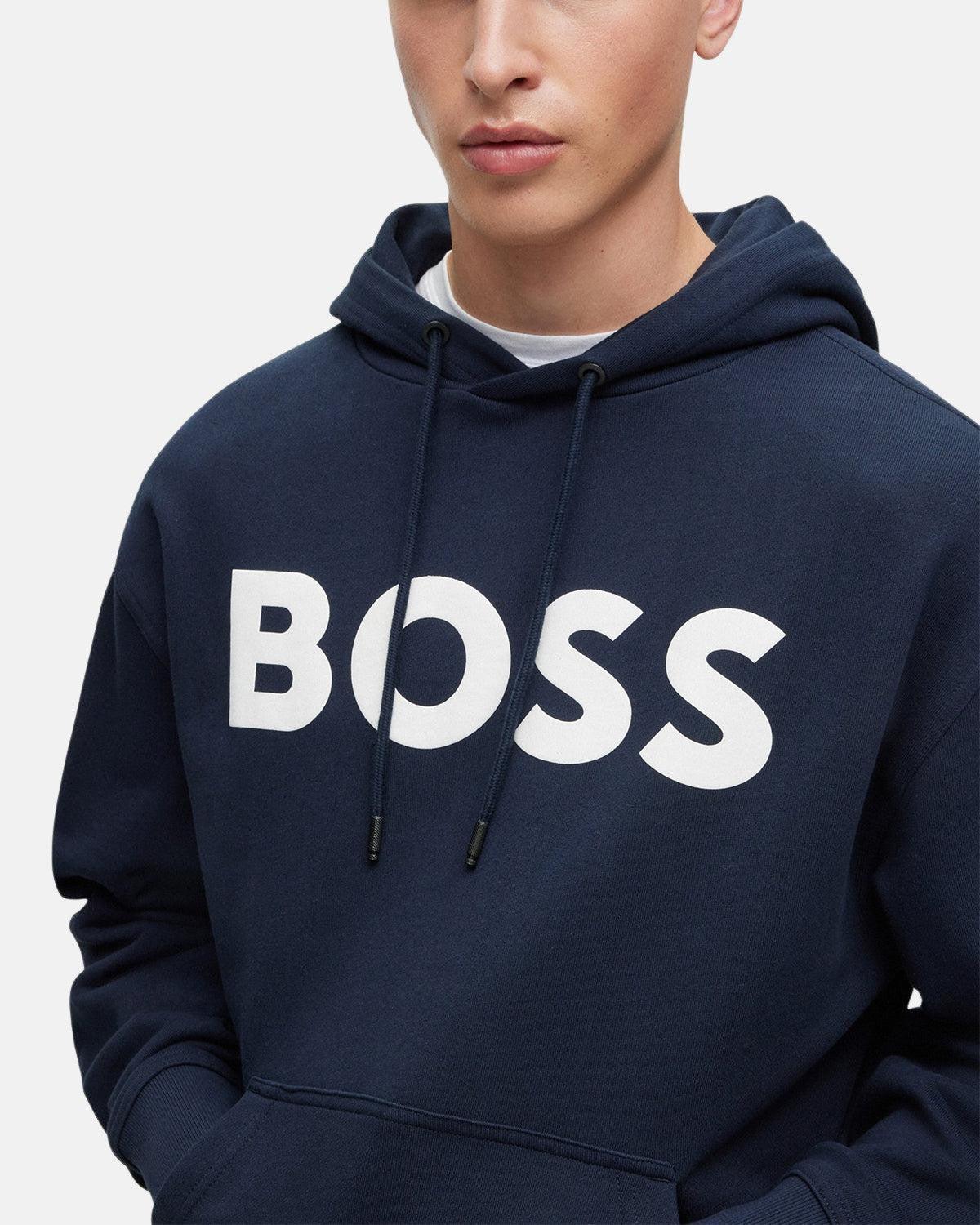 BOSS WEBASIC LOGO HOODIE DARK BLUE | Studio DOS