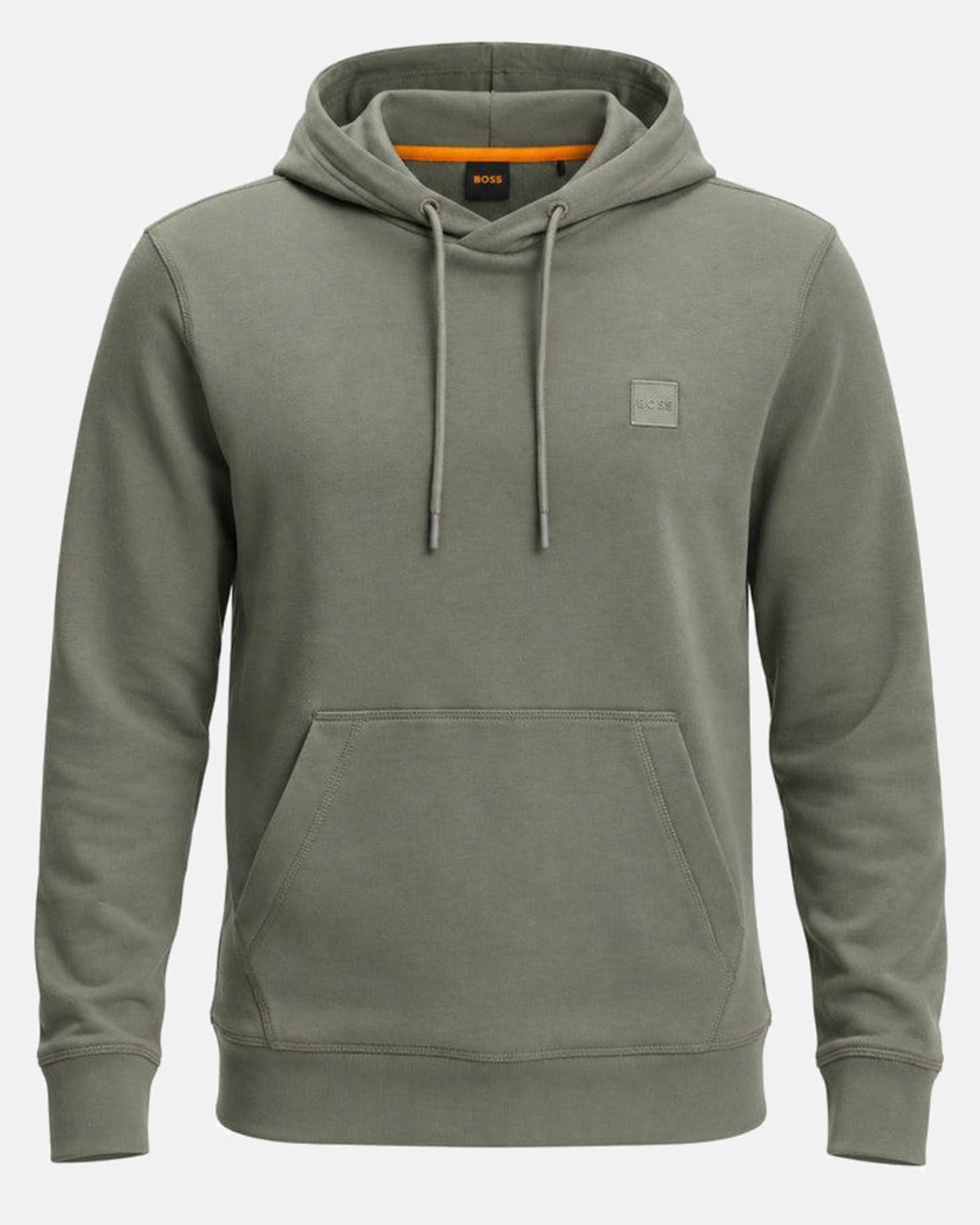 BOSS Wetalk Logo Patch Hoodie Open Grey | Studio DOS