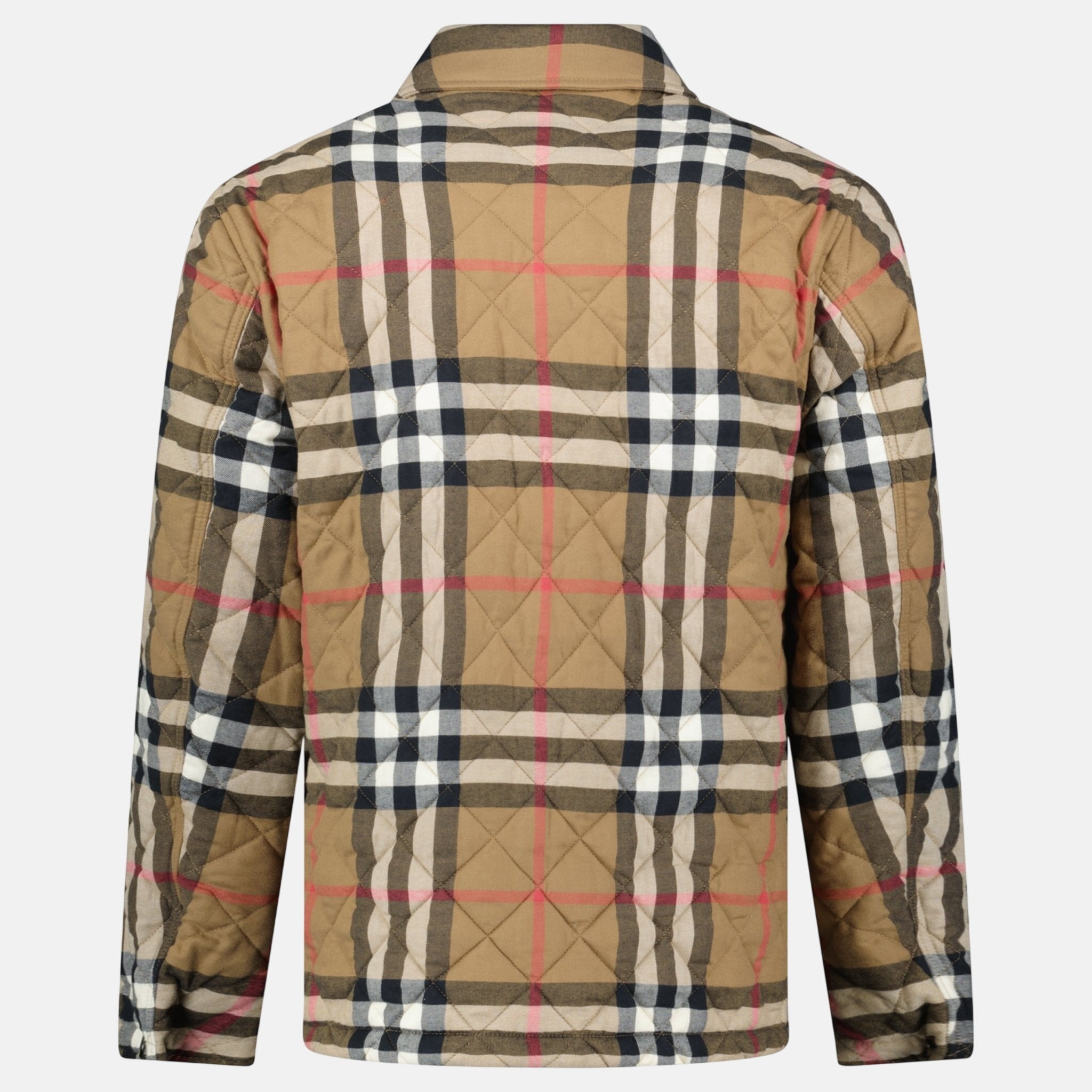 Burberry 'Forres' Diamond Quilted Jacket Taupe Brown | Studio DOS