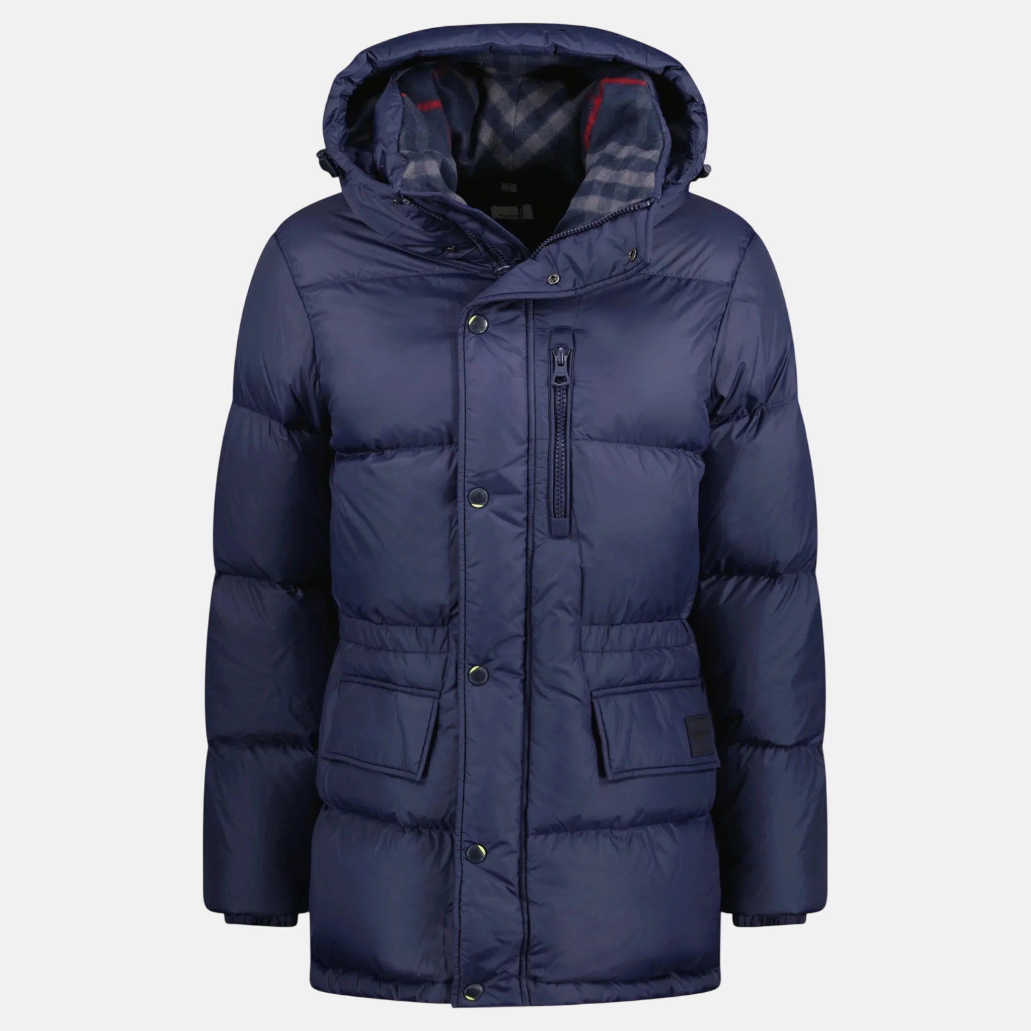 Burberry Haworth Mid Length Down Puffer Jacket Navy | Studio DOS