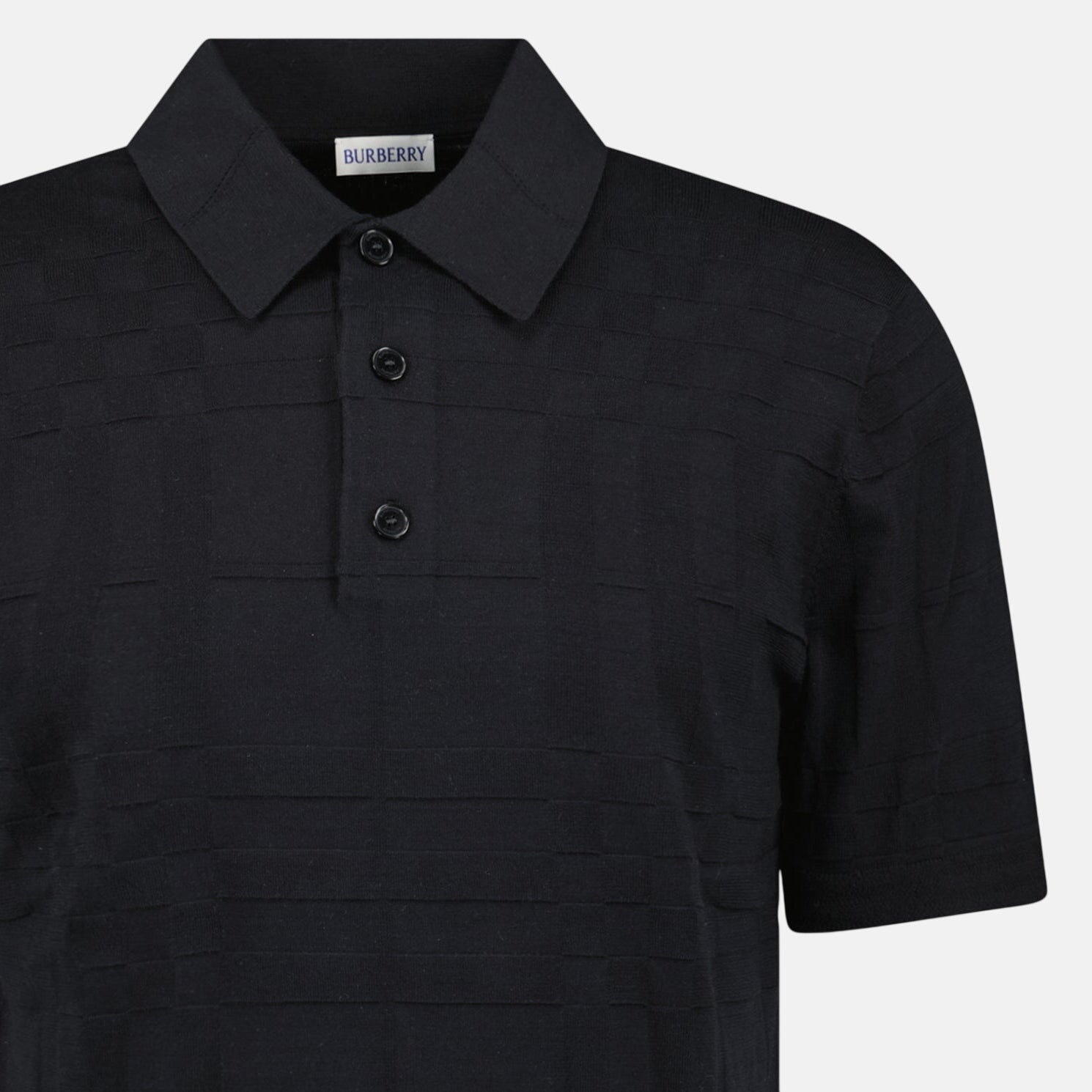 Burberry 'Kieran' Knit Polo Shirt Black | Studio DOS