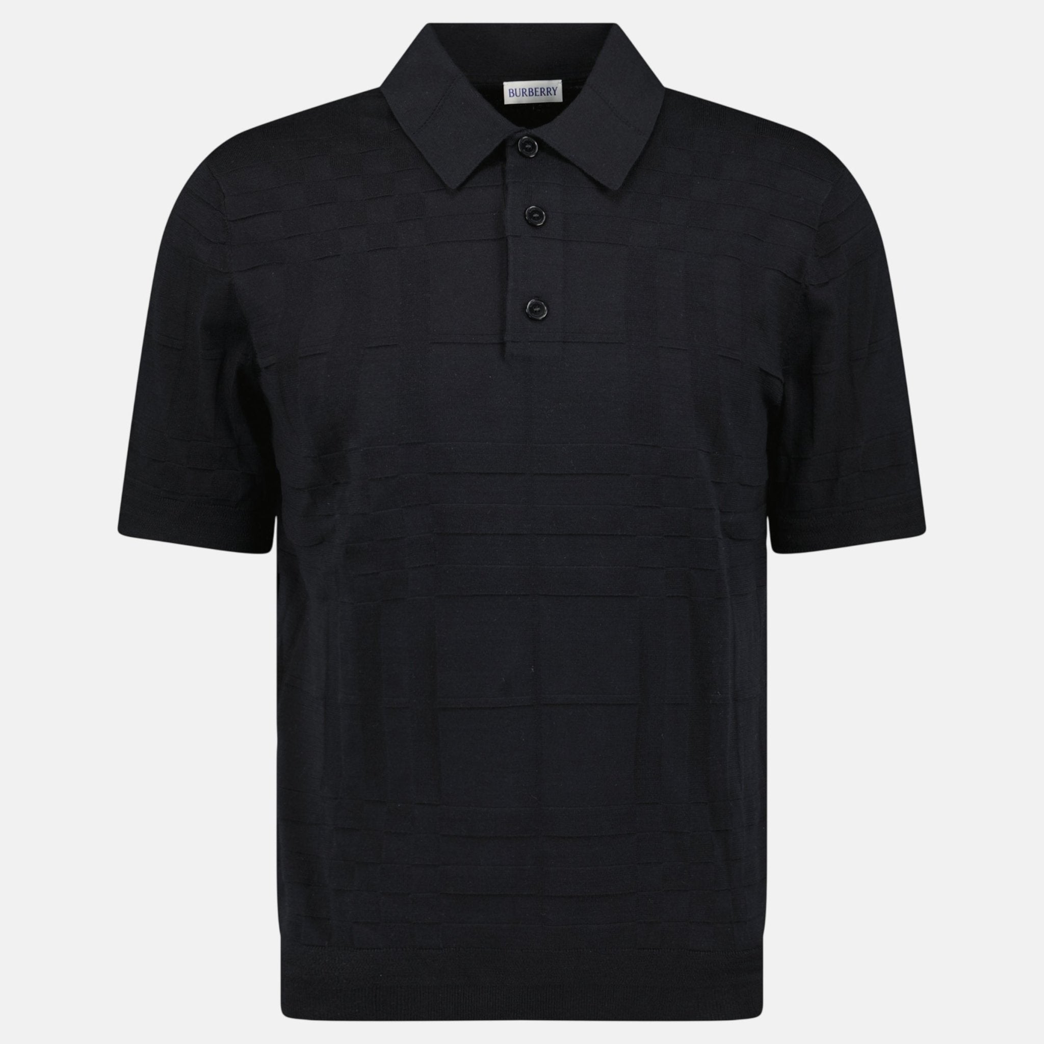 Burberry 'Kieran' Knit Polo Shirt Black | Studio DOS