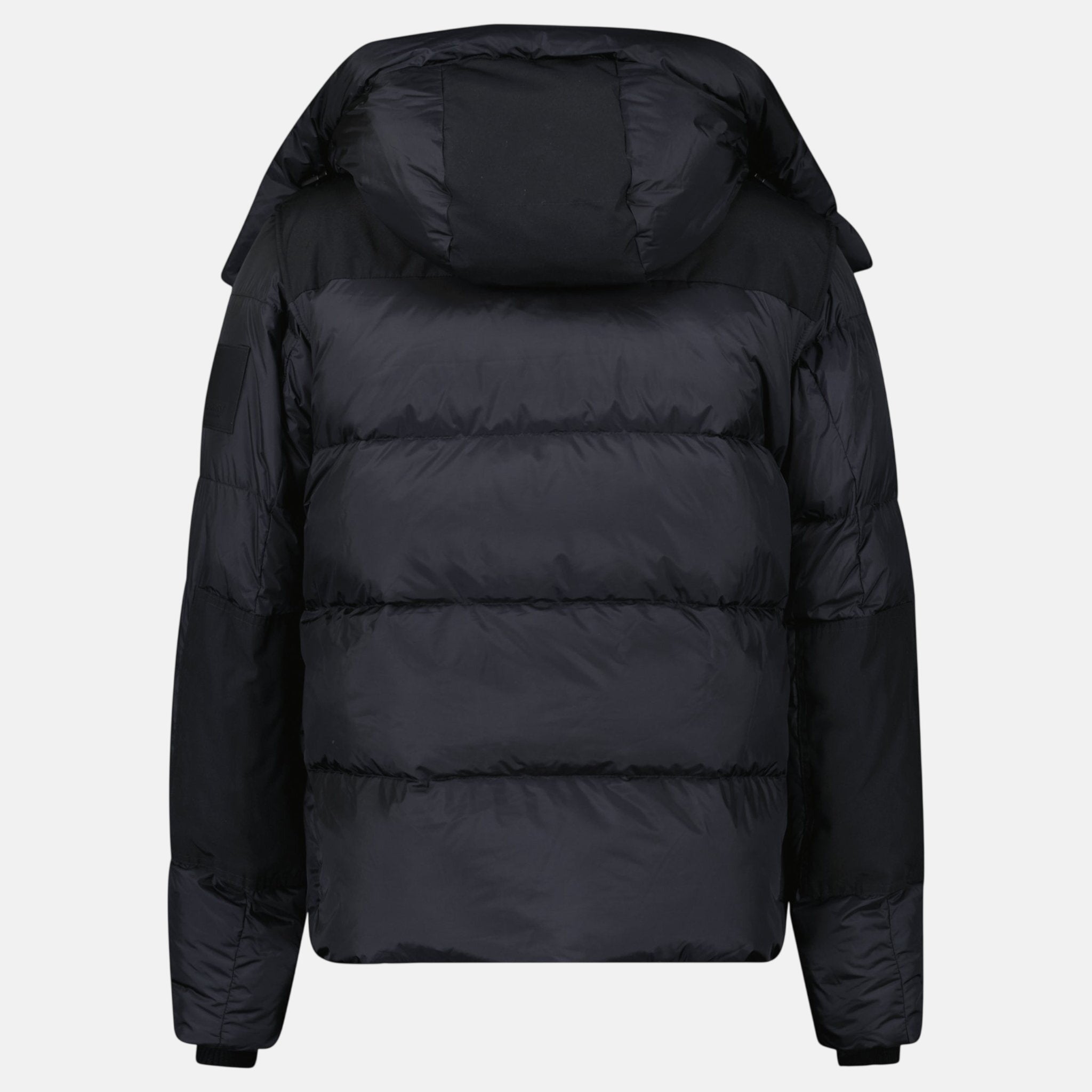 Burberry 'Leeds' Detachable Sleeve Hooded Down Jacket Black | Studio DOS