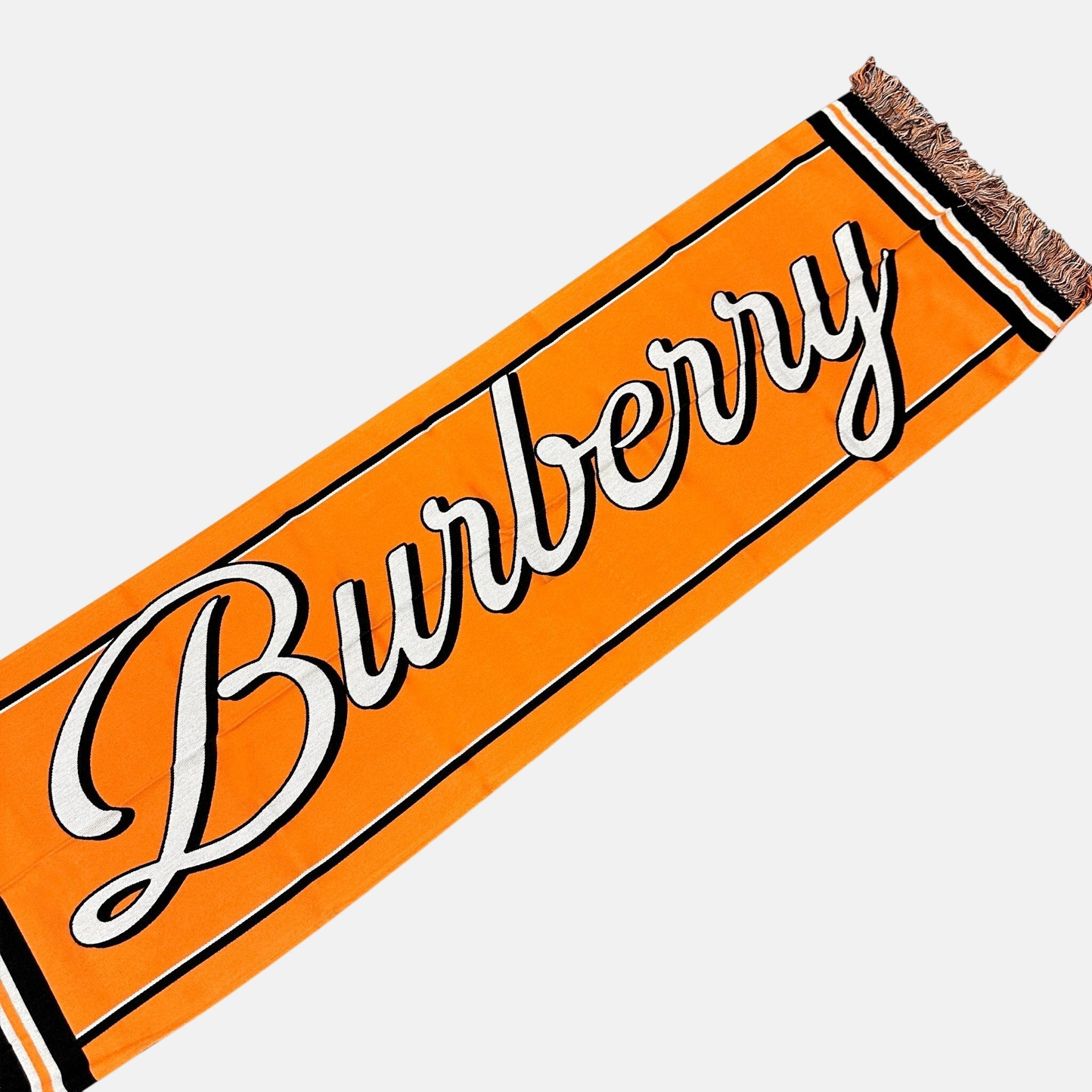 Burberry Organic Cotton Bby Scrift Scarf Orange | Studio DOS