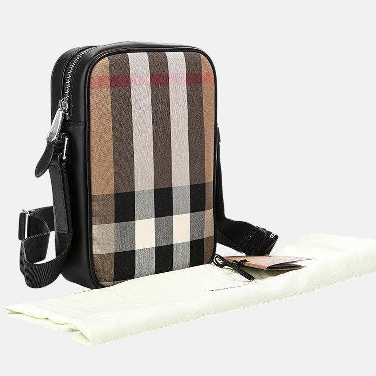 Burberry 'Paddy' Check Messenger Side Bag Black | Studio DOS