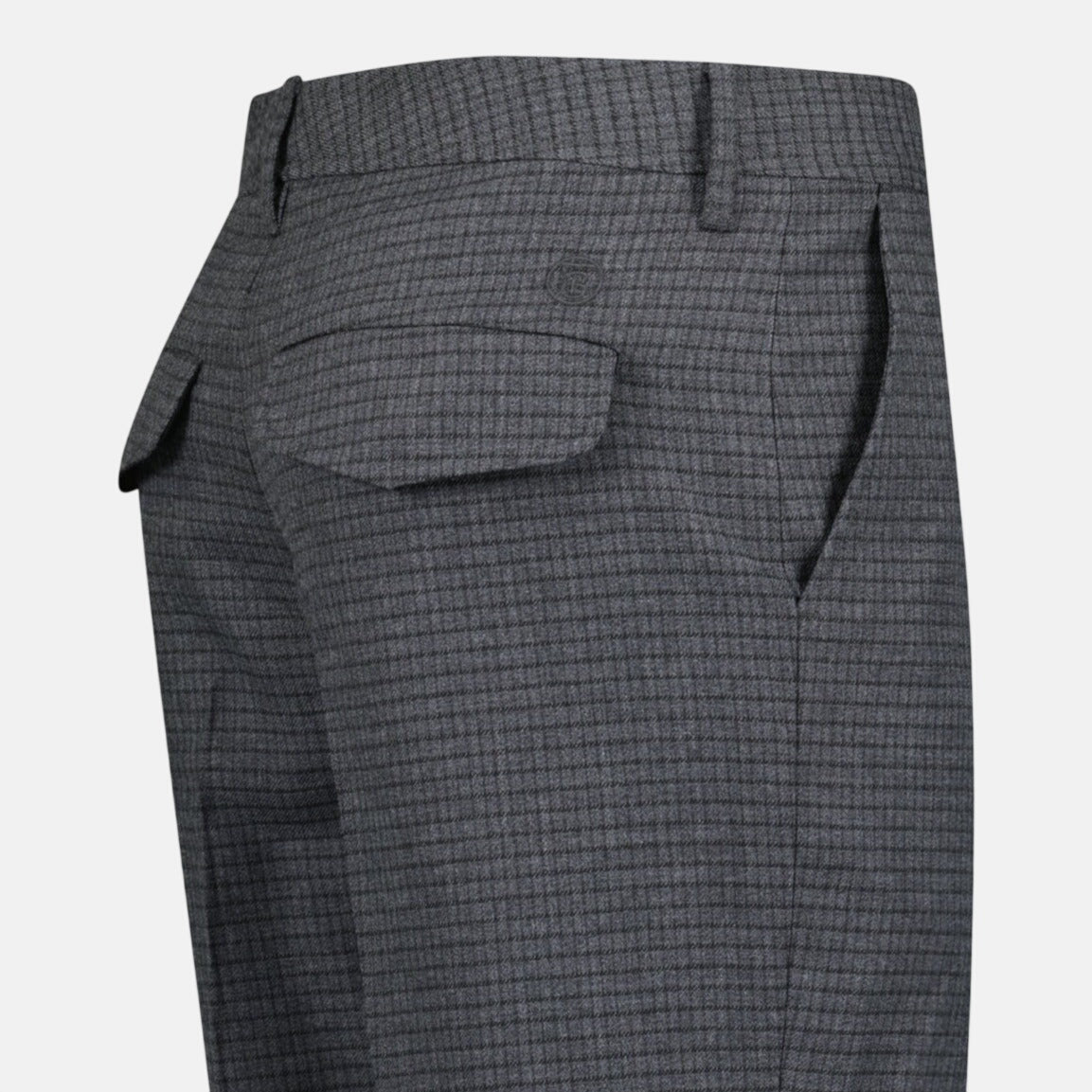 Burberry 'Shilton' Wool Pattern Trousers Charcoal | Studio DOS