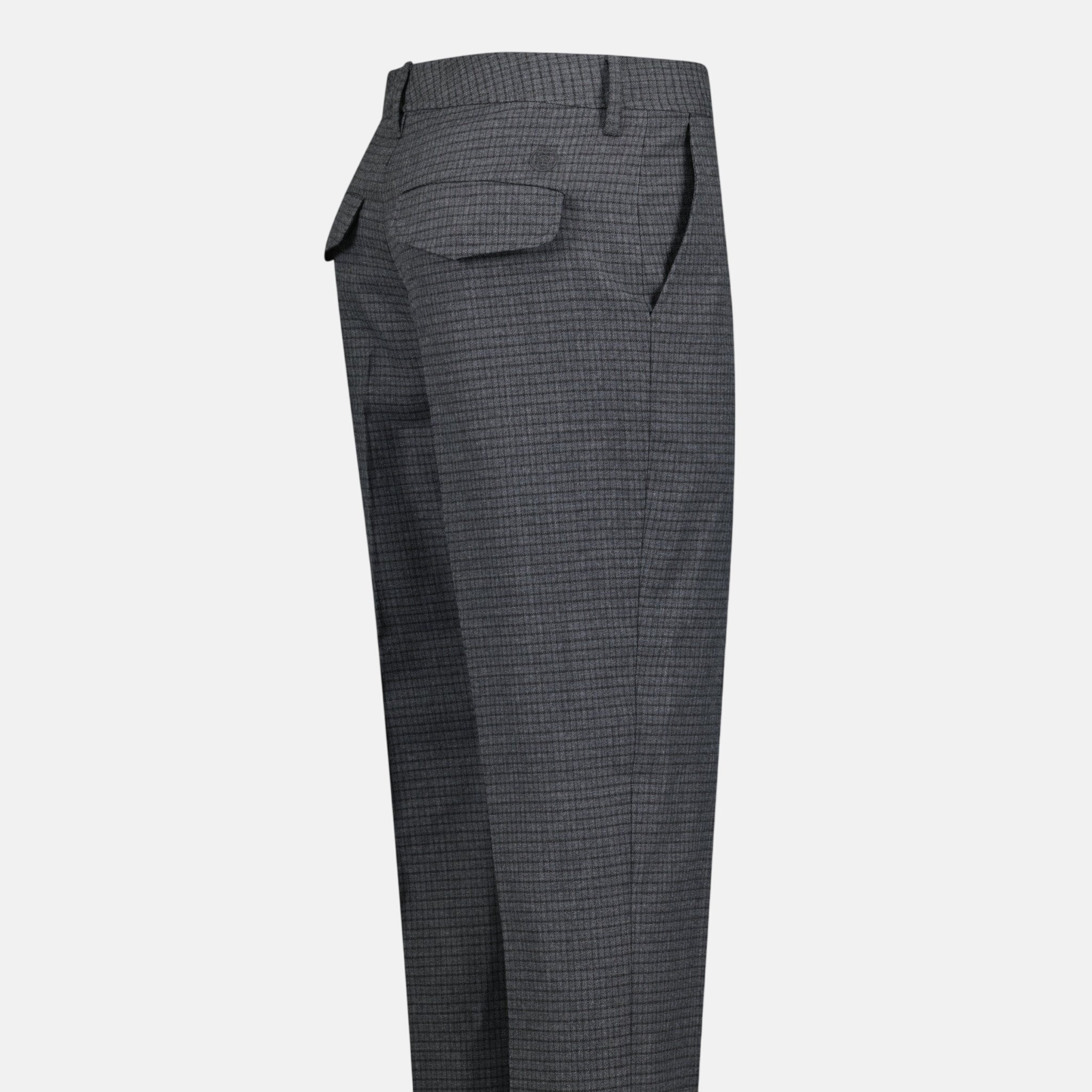 Burberry 'Shilton' Wool Pattern Trousers Charcoal | Studio DOS