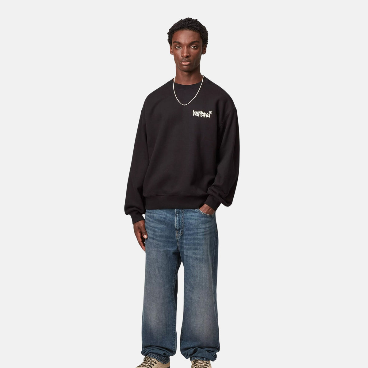 Carhartt WIP Mens Aaron Pant Blue Dark Used | Studio DOS