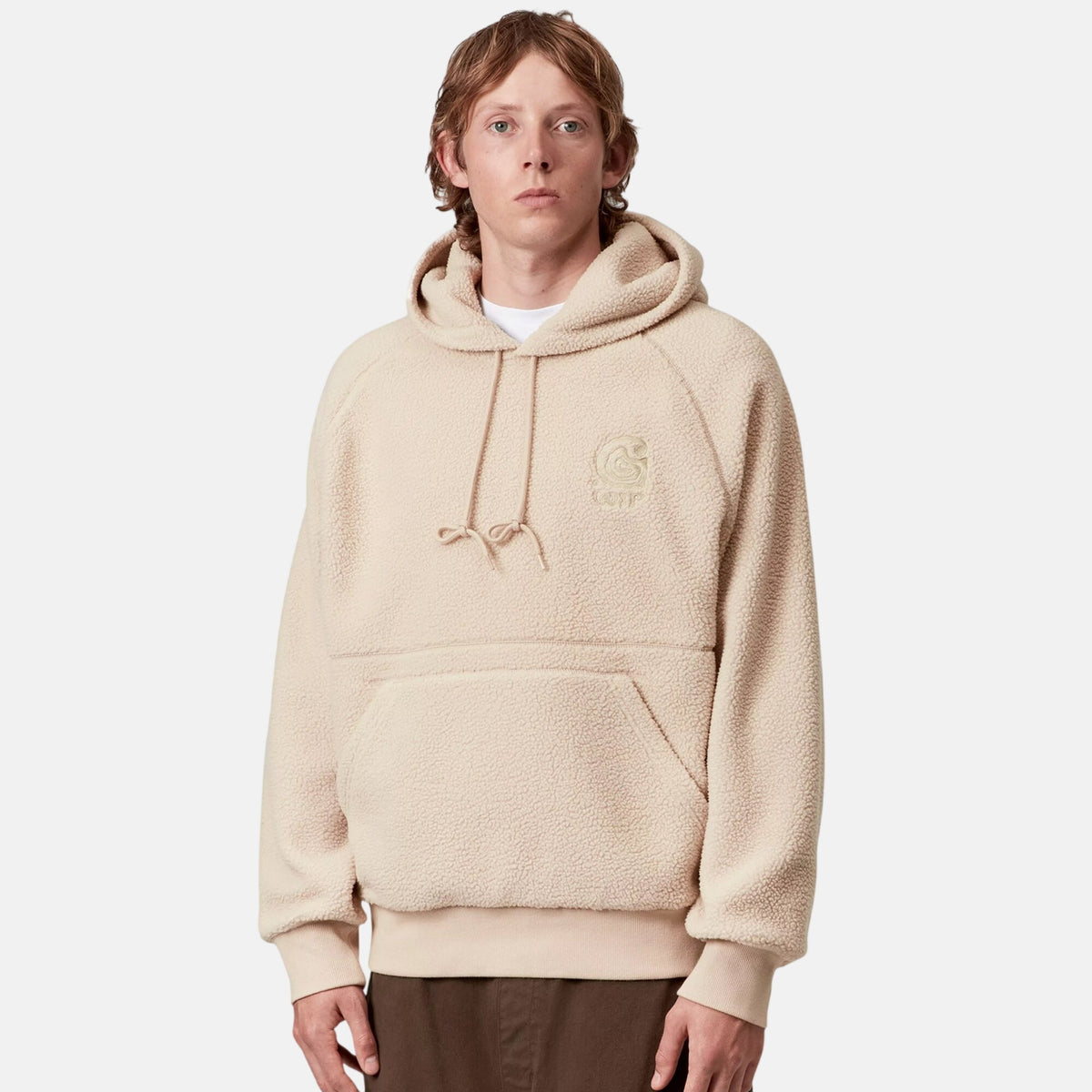 Carhartt WIP Mens Hooded Helix Sweatshirt Fleur De Sel Wall | Studio DOS
