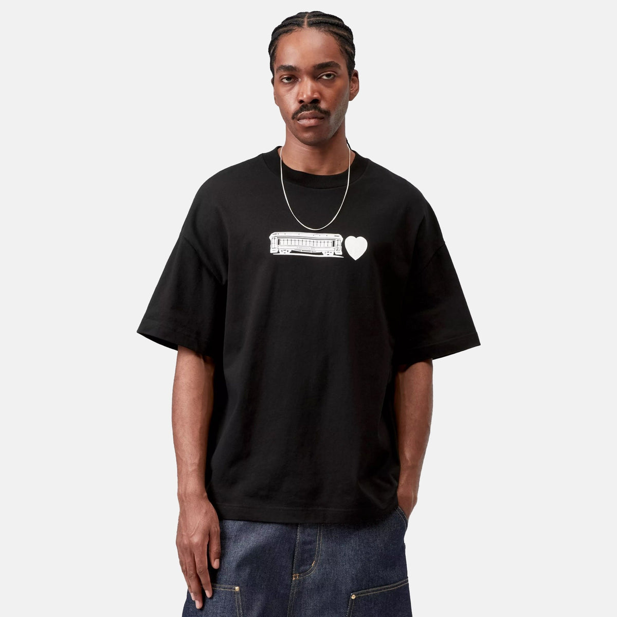 Carhartt WIP S/S Deconstructed Label T-Shirt Black | Studio DOS