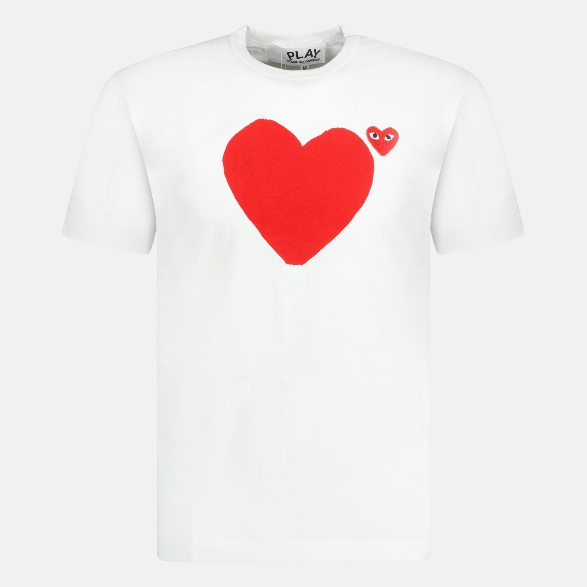 Comme Des Garcons Play Red Heart Logo T-Shirt White | Studio DOS