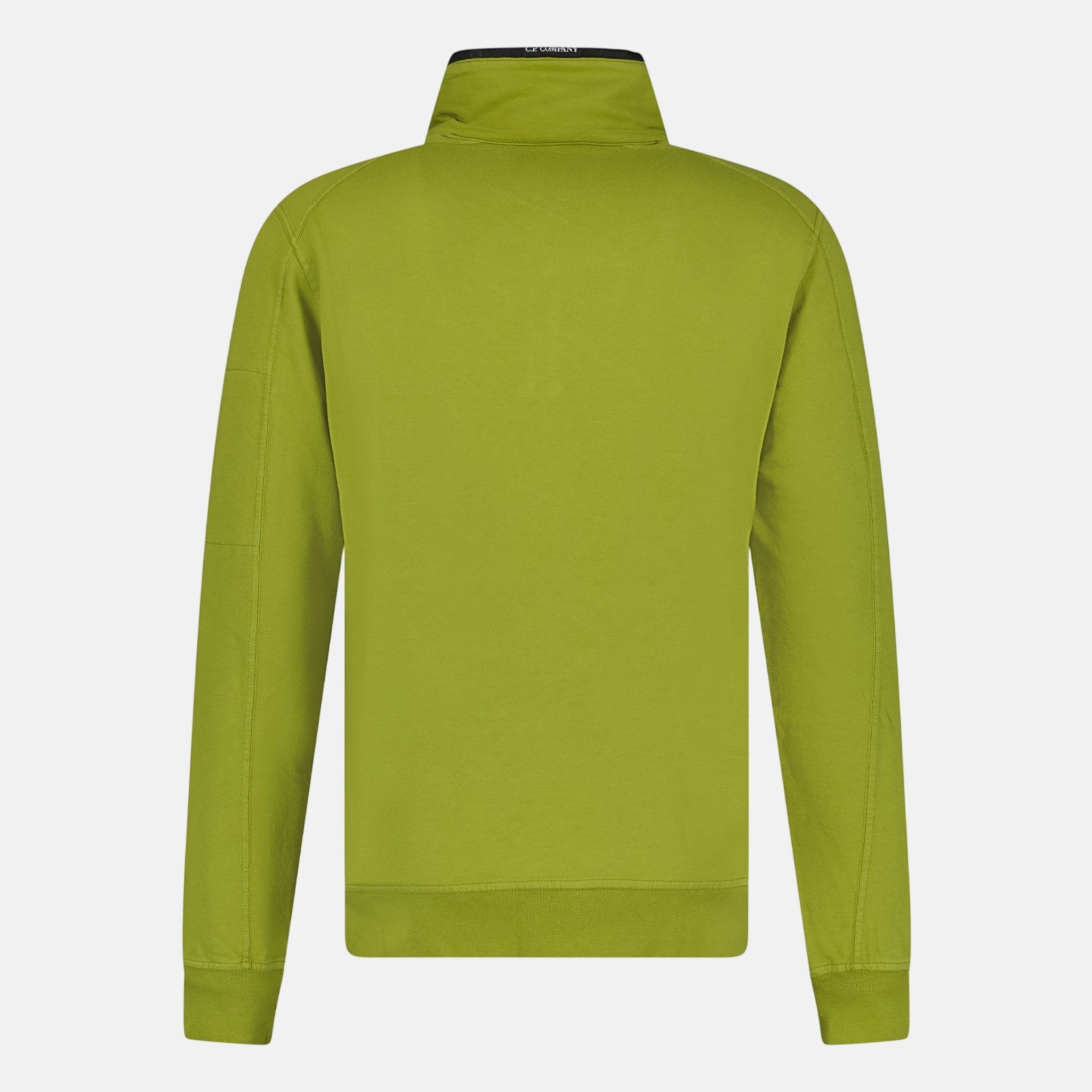 CP Company 1/4 Zip Light Fleece Lens Sweatshirt Olive | Studio DOS