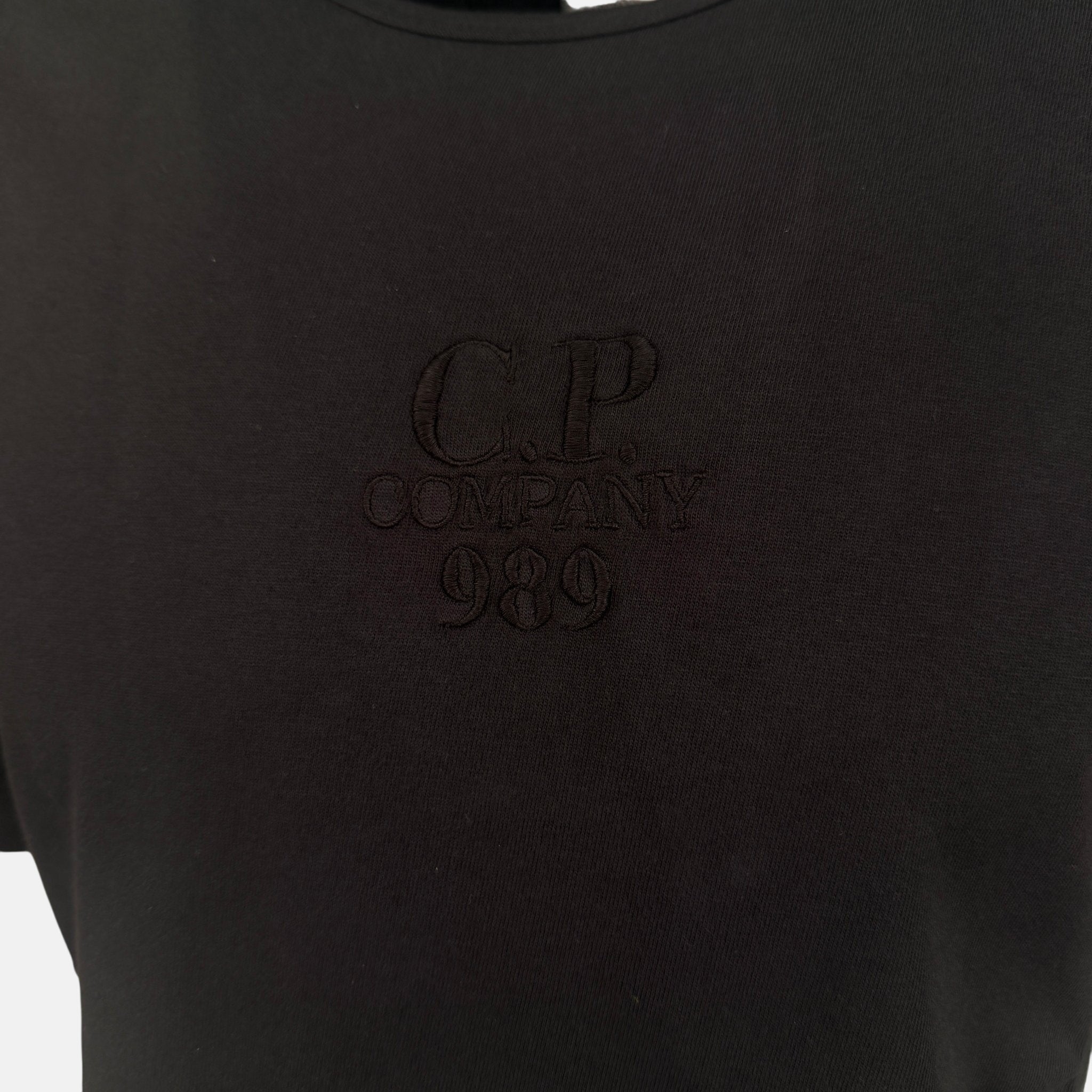 CP Company 20/1 Jersey Boxy Logo T-Shirt Black | Studio DOS