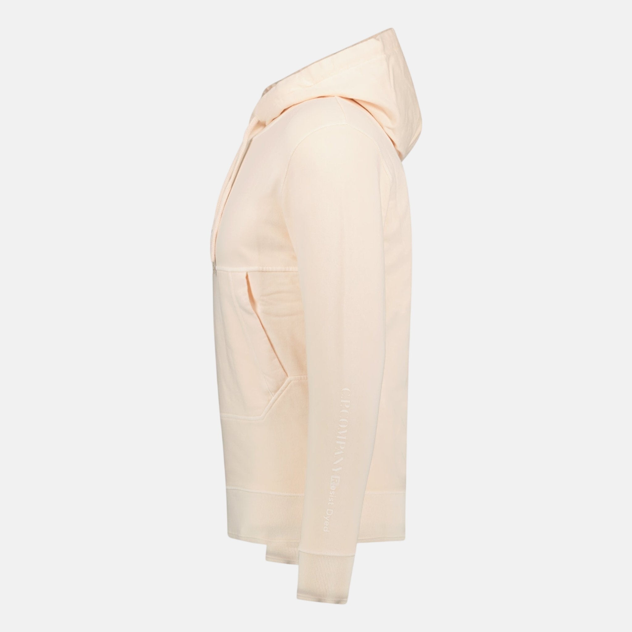 CP Company Arm Logo Hooded Sweatshirt Rose Pink | Studio DOS