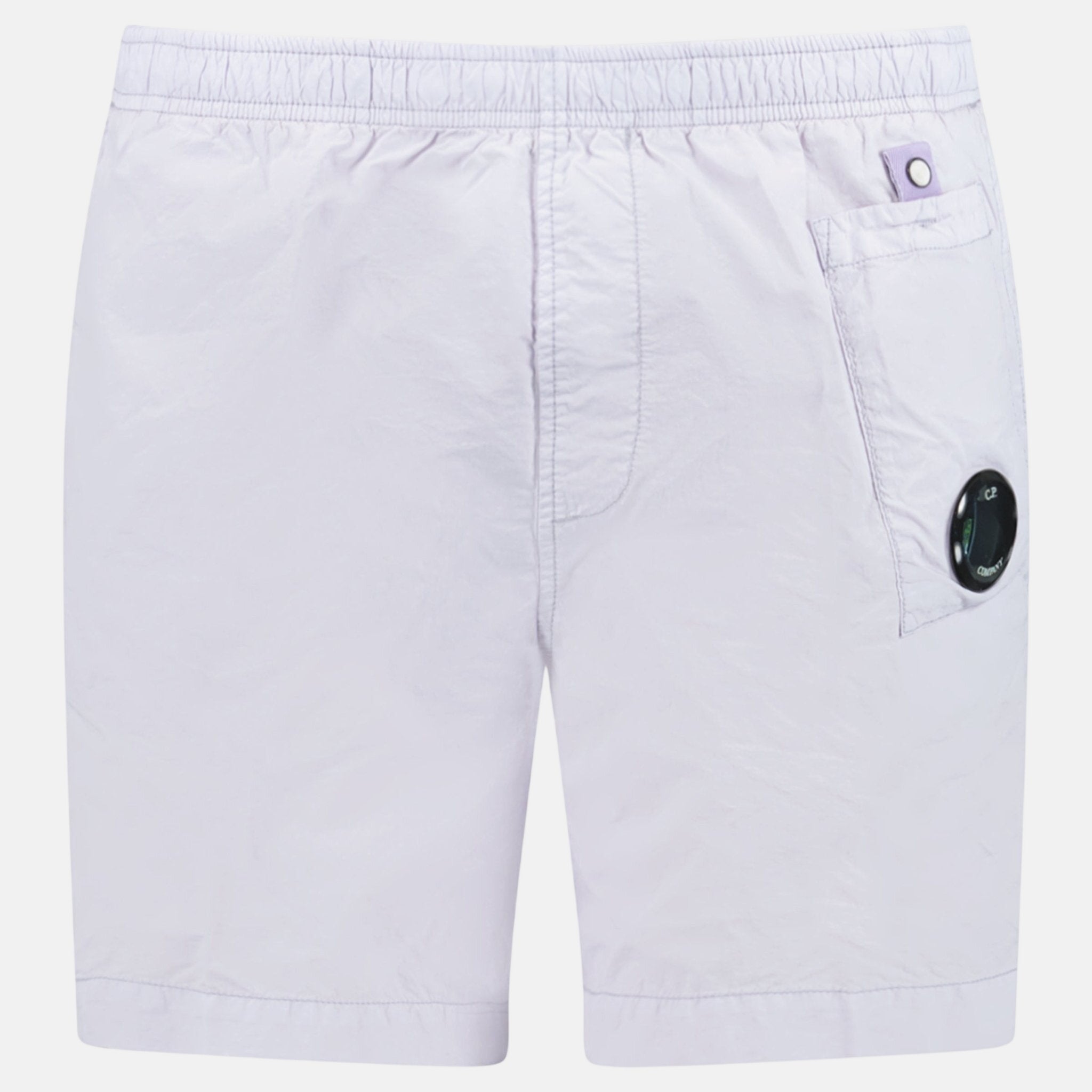 CP Company Flatt Nylon Lens - Detail Swim Shorts Lilac | Studio DOS