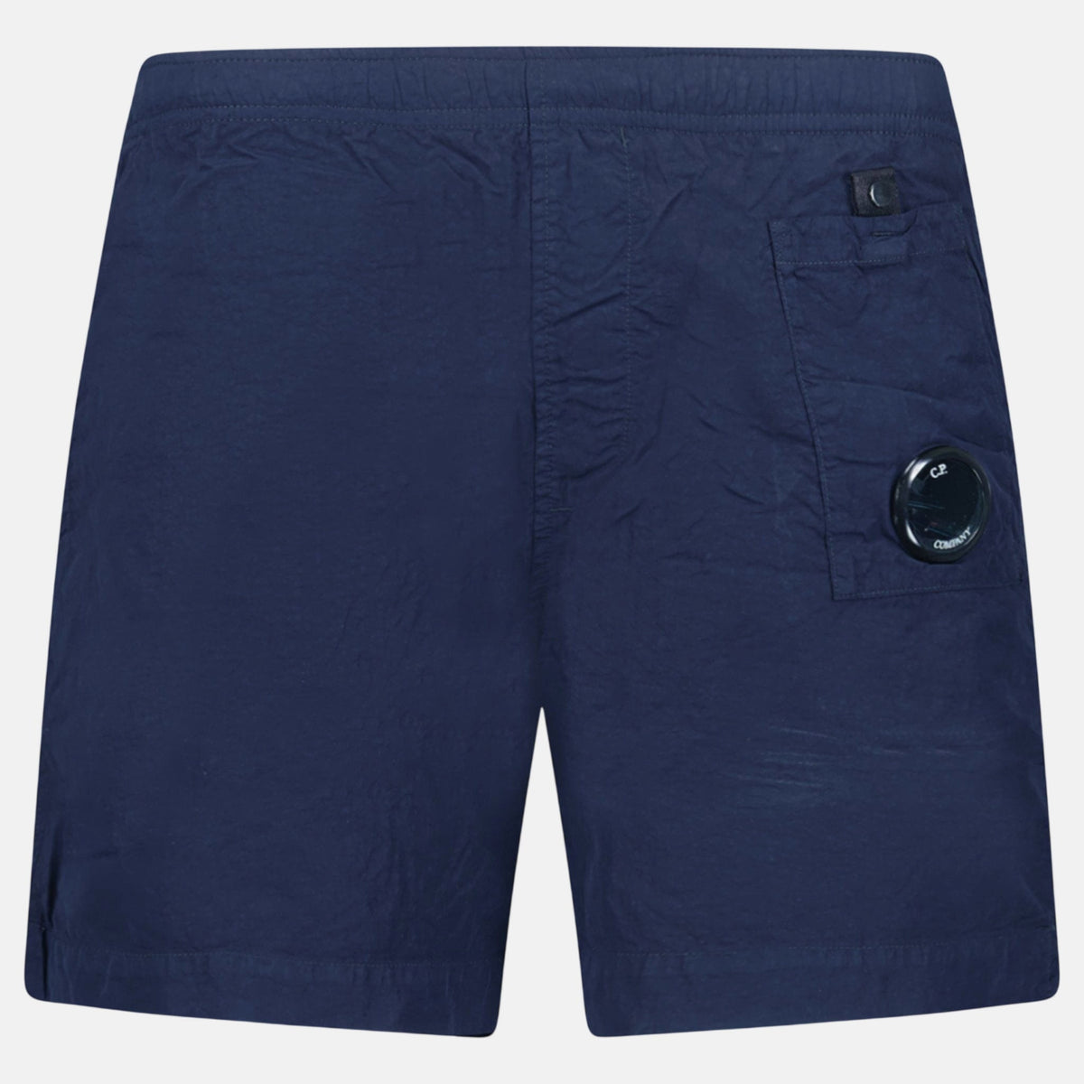 CP Company Flatt Nylon Lens - Detail Swim Shorts Medieval Blue | Studio DOS