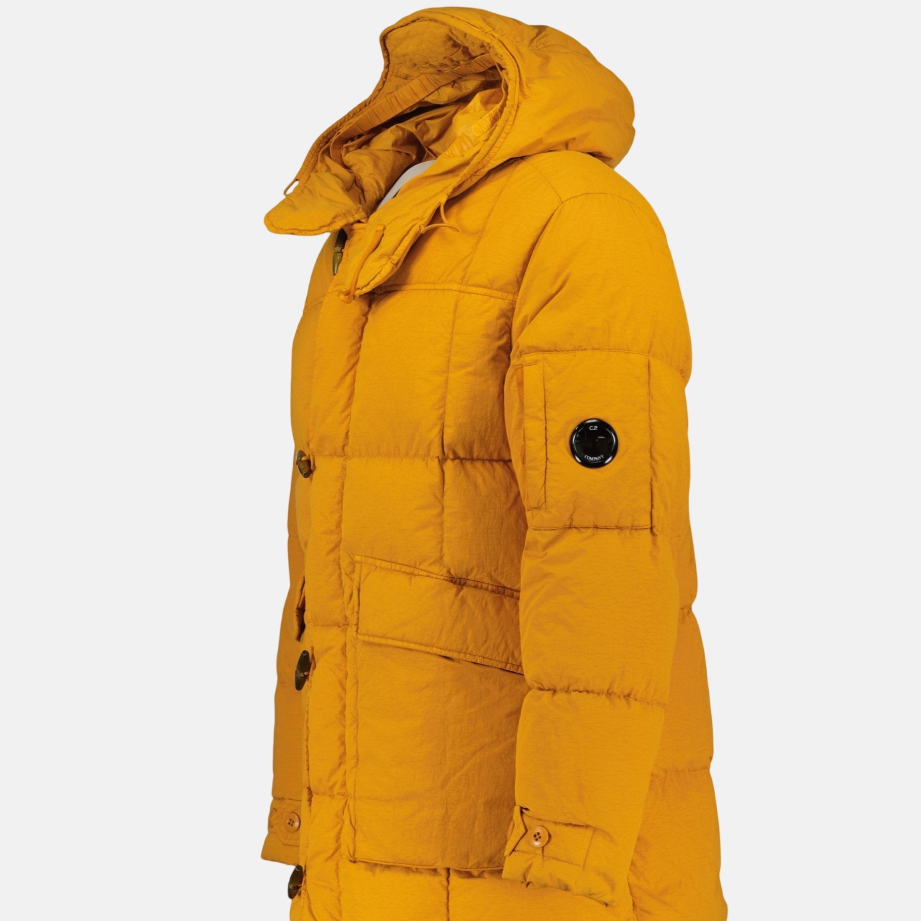CP Company Flatt Nylon Padded Lens Shell Jacket Orange | Studio DOS