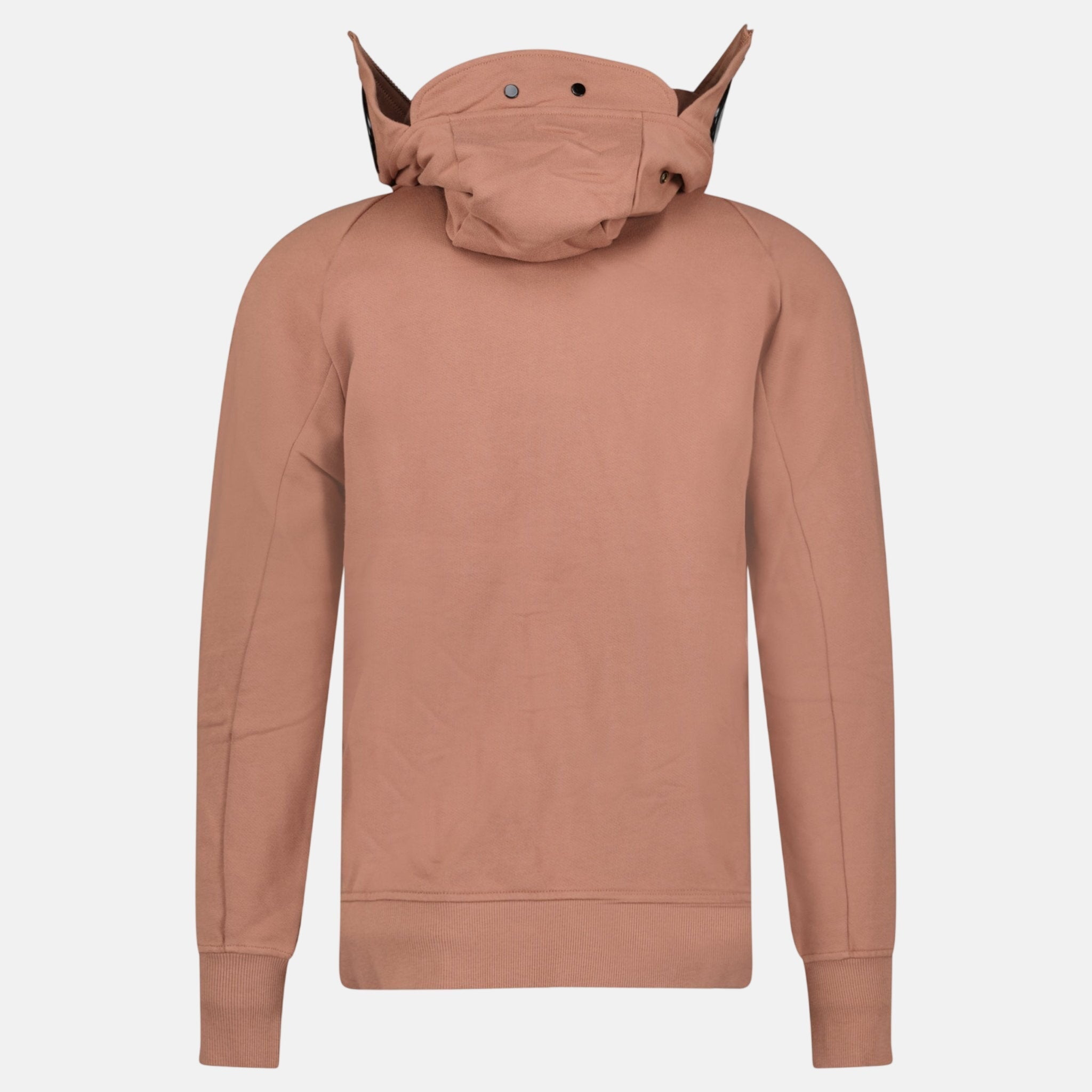 CP Company Hooded Explorer Goggle Zip Up Hoodie Light Brown | Studio DOS