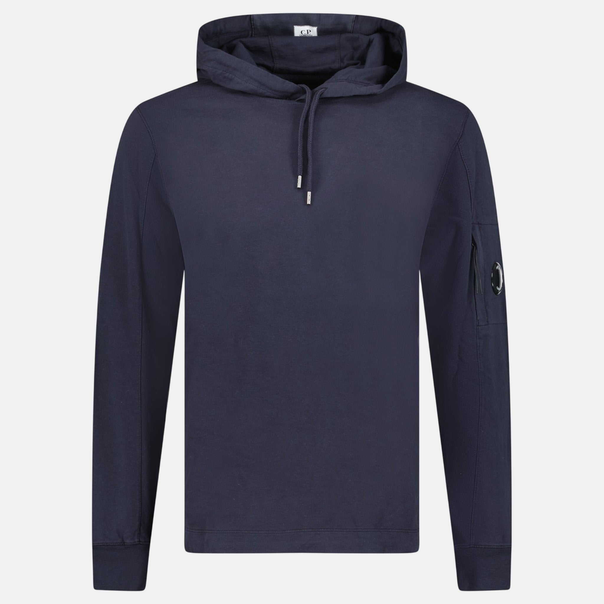 CP Company Hooded Lens Light Fleece Sweatshirt Midnight Blue | Studio DOS